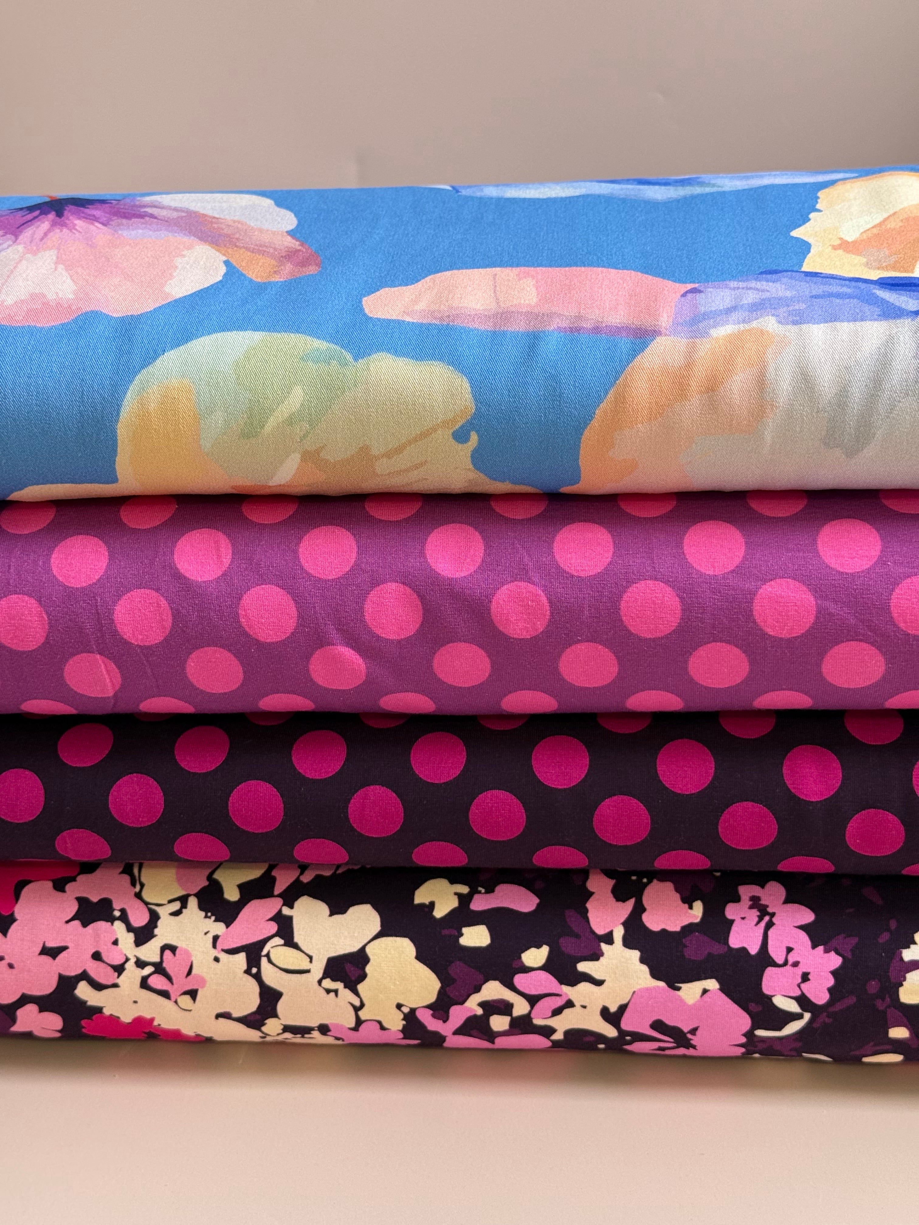 Danish Design - Paint Splash Flowers Cotton Jersey