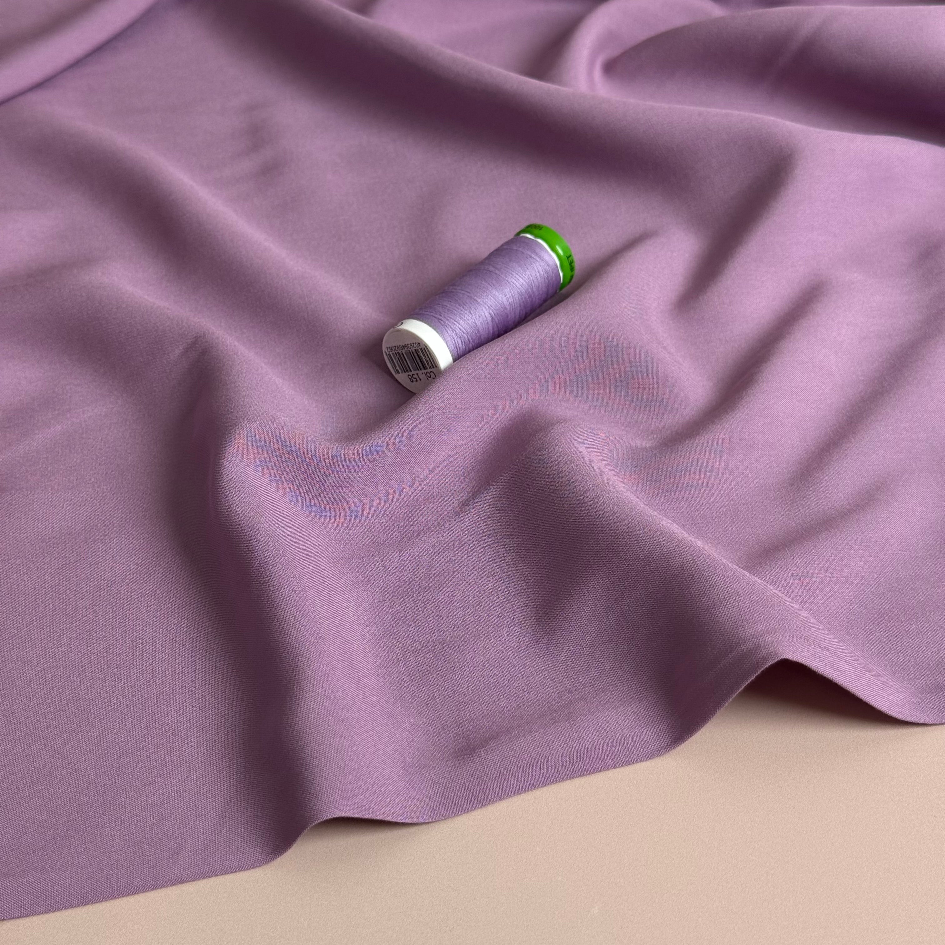 Elegance Lilac Plain ECOVERO Viscose Fabric