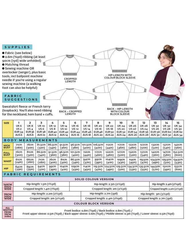 Tilly and the Buttons - Drew Sweatshirt Sewing Pattern (6-34)