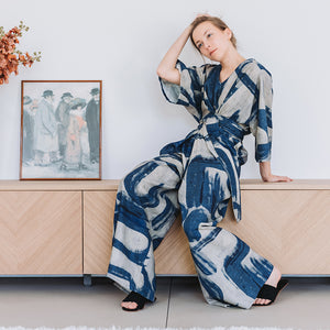 See You At Six - Drifting Course Linen Viscose Fabric