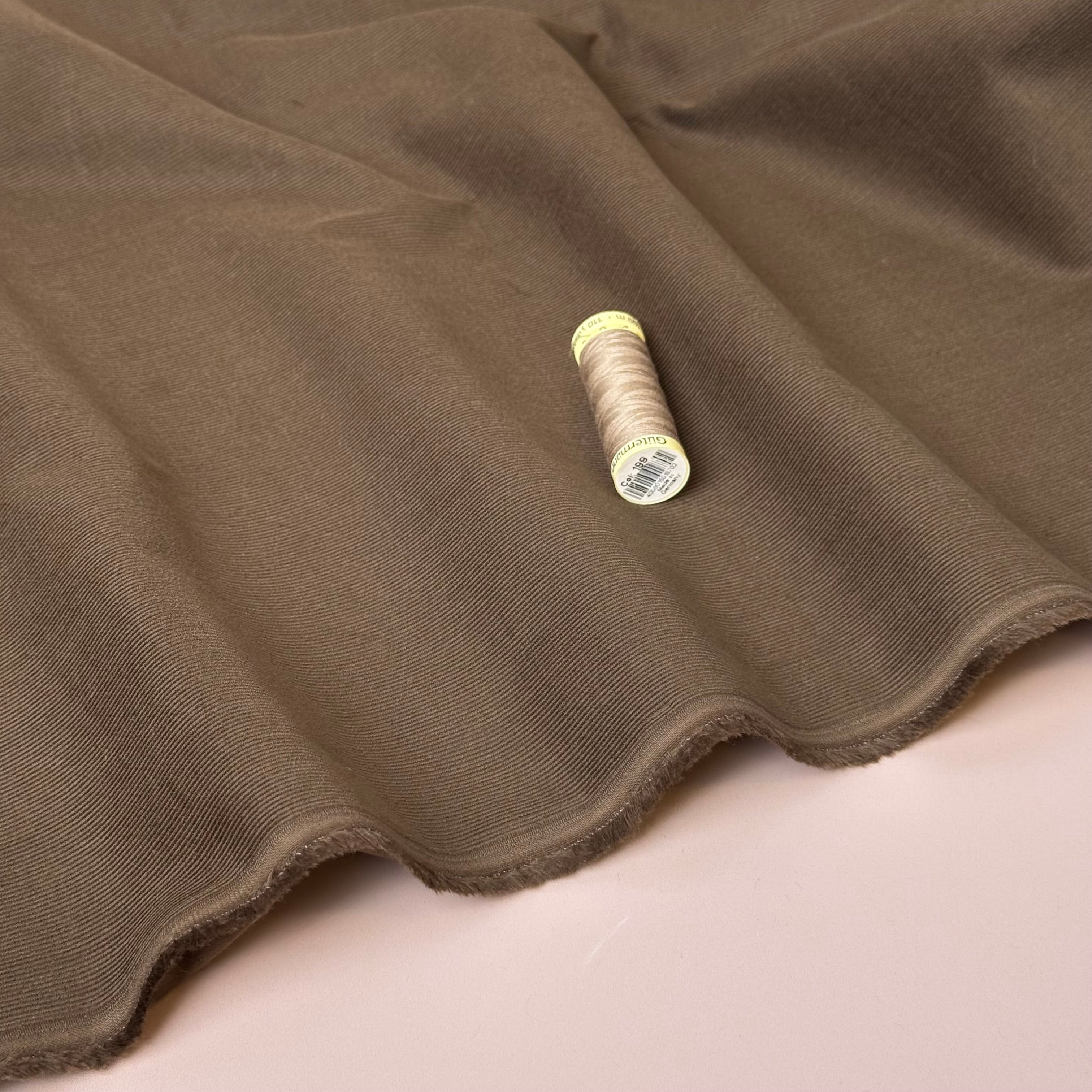 21 Wale Cotton Needlecord in Brown