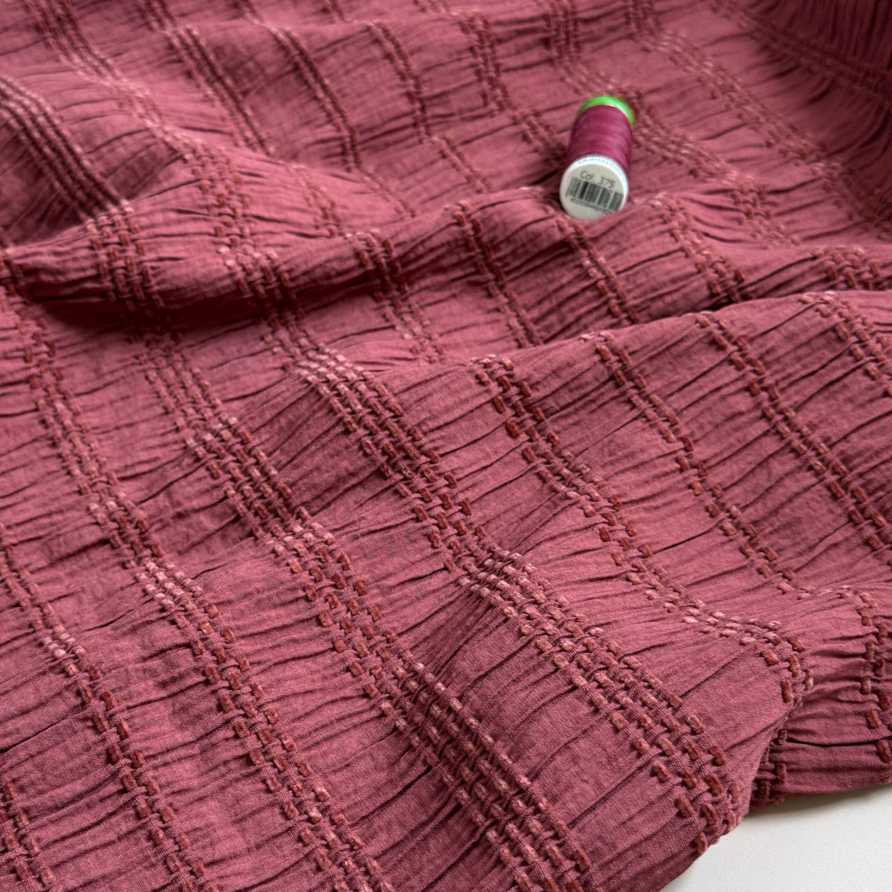 Chenille Jacquard Fabric in Russett