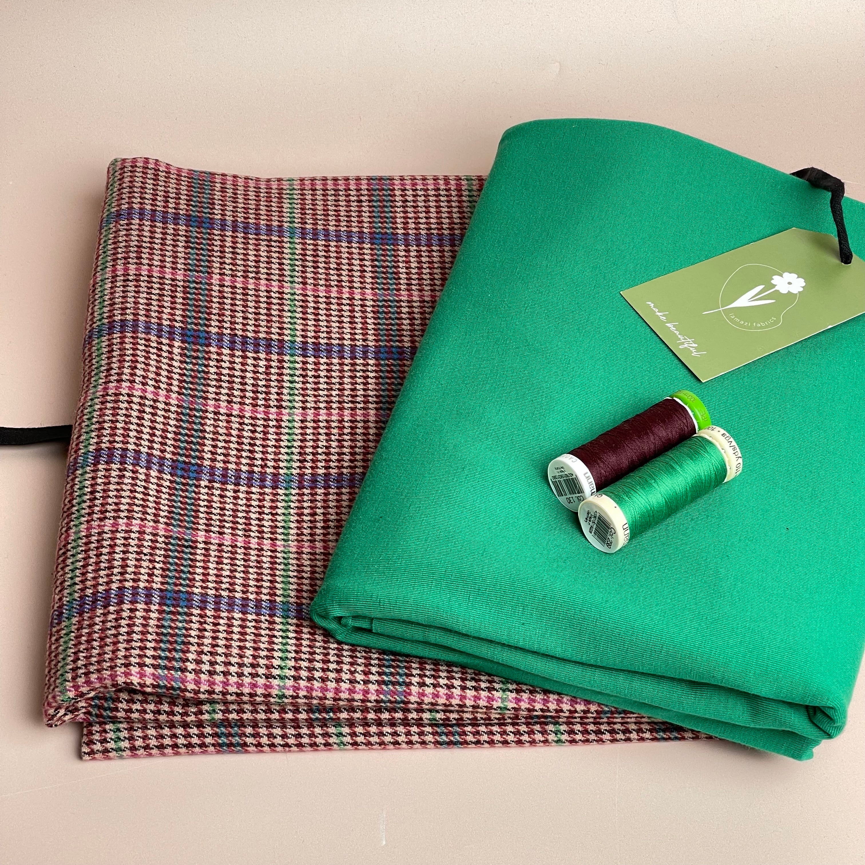 Limited Edition - Luxury Pyjama Kit with Checked Cotton Mix and Cotton Jersey