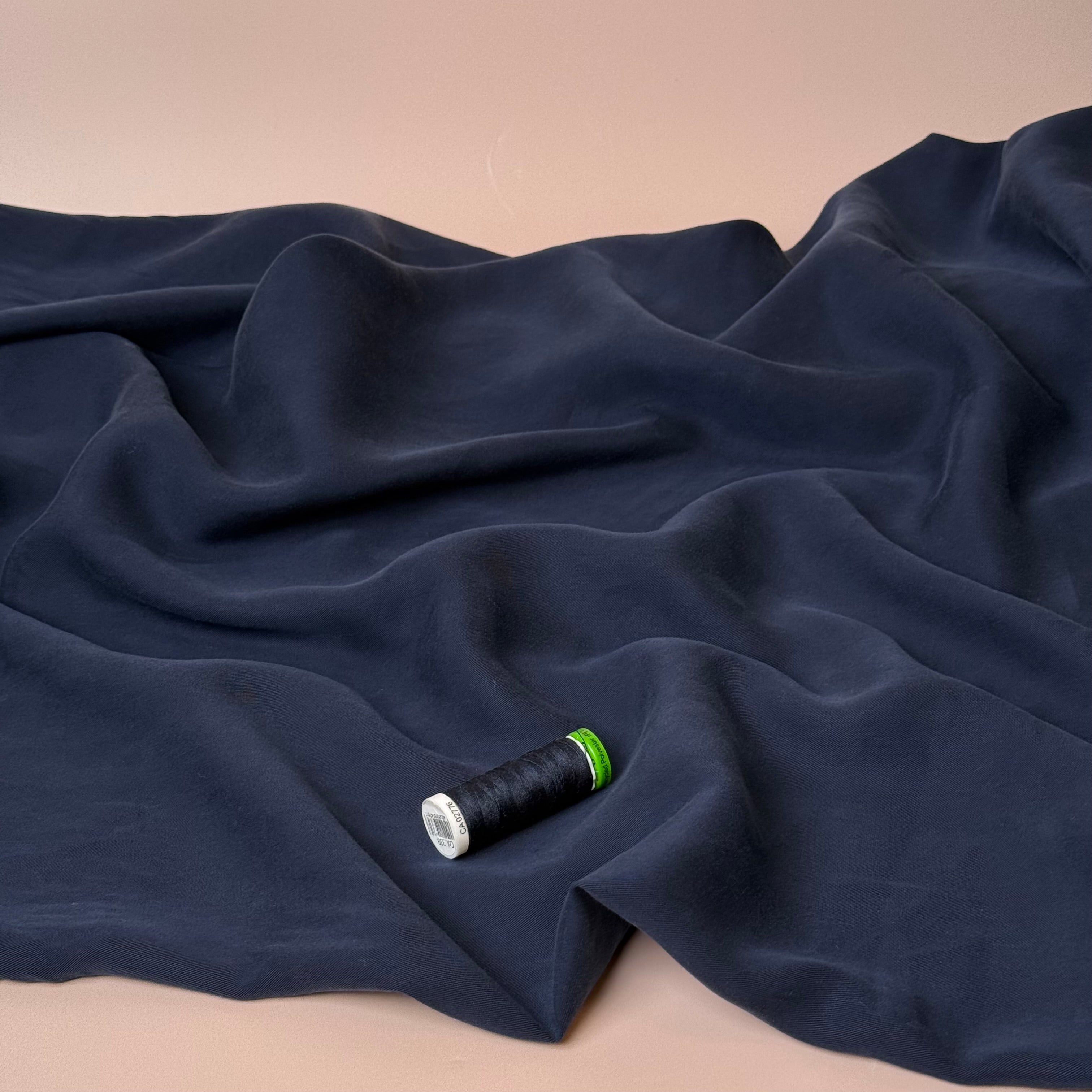 Lush in Navy TENCEL™ Lyocell Sandwashed Twill