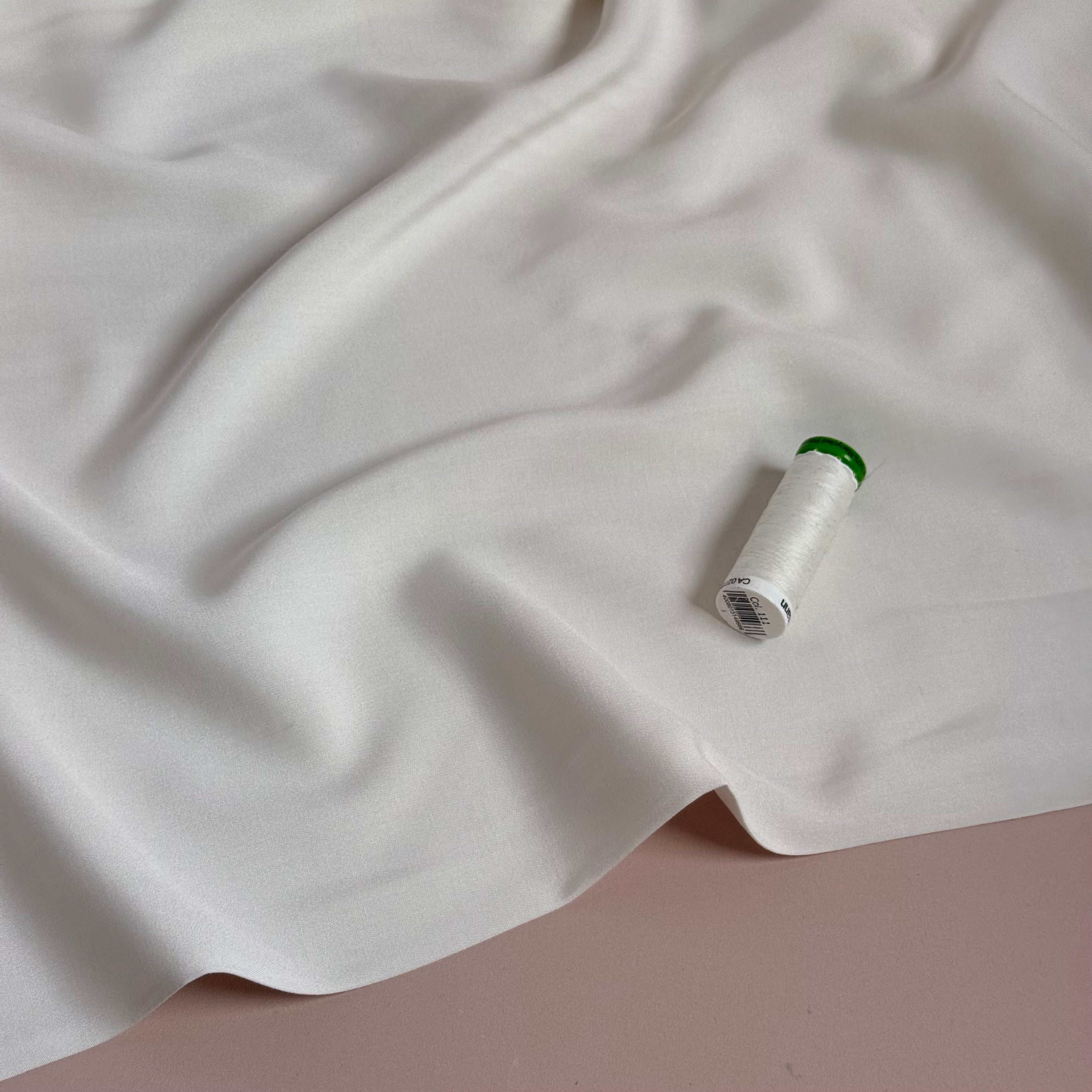 Elegance Ecru Plain ECOVERO Viscose Fabric