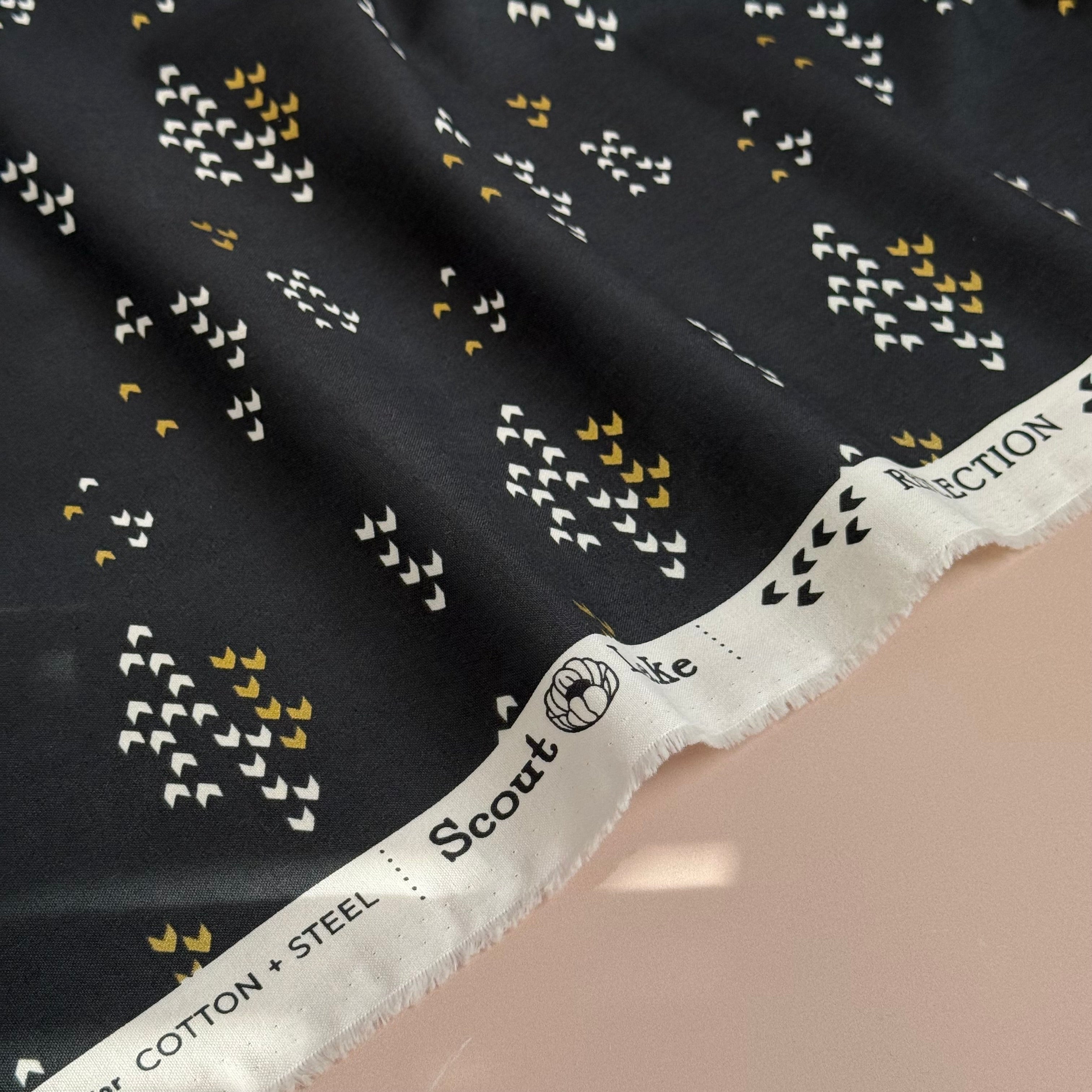 Cotton and Steel - Reflection Pitch Japanese Metallic Cotton Fabric