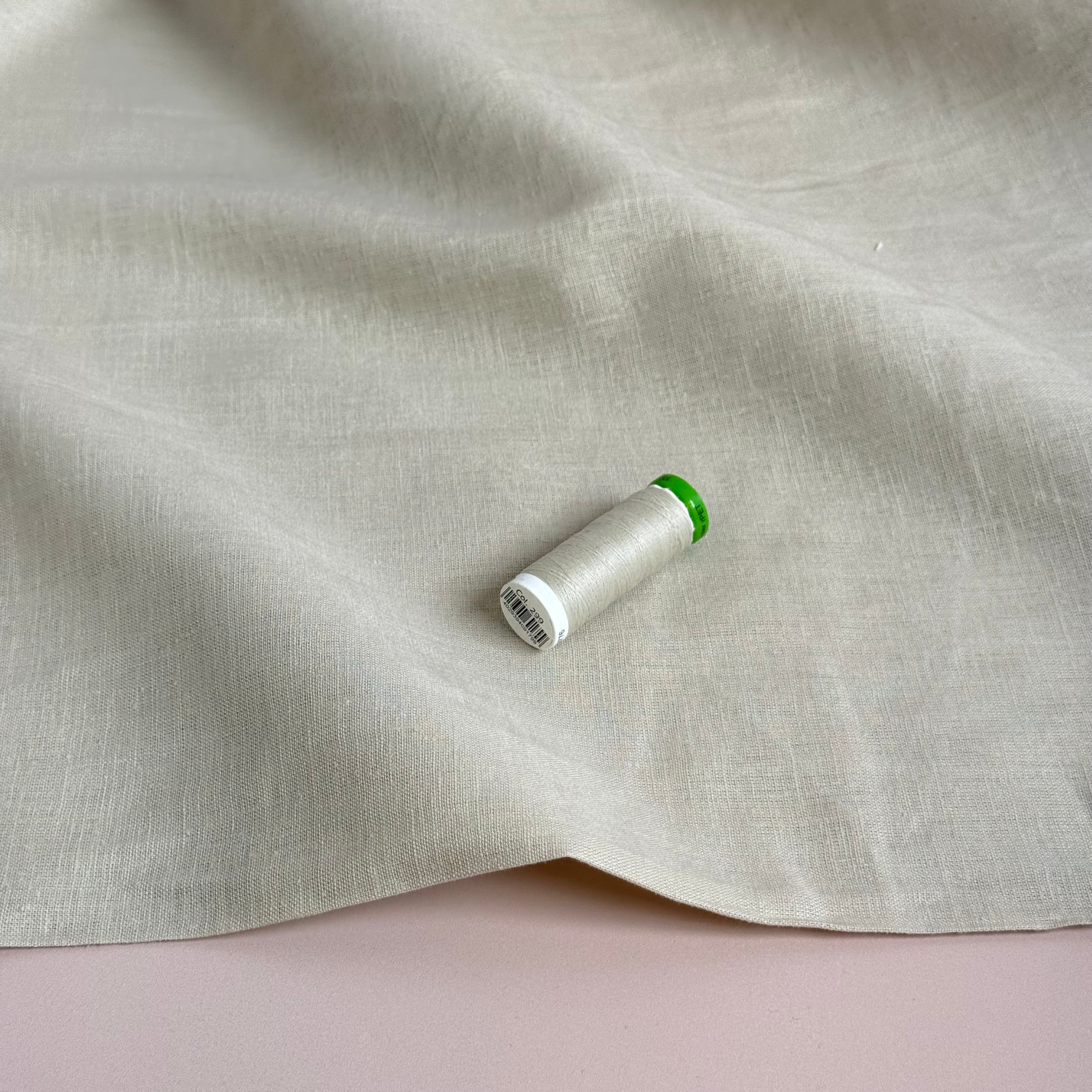 Breeze LIGHT Beige - Enzyme Washed Linen Fabric