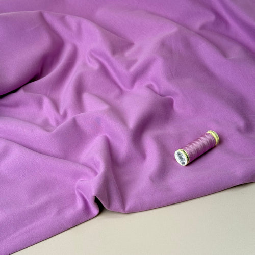 Peach Soft GOTS Organic Cotton Sweat-shirting in Light Violet