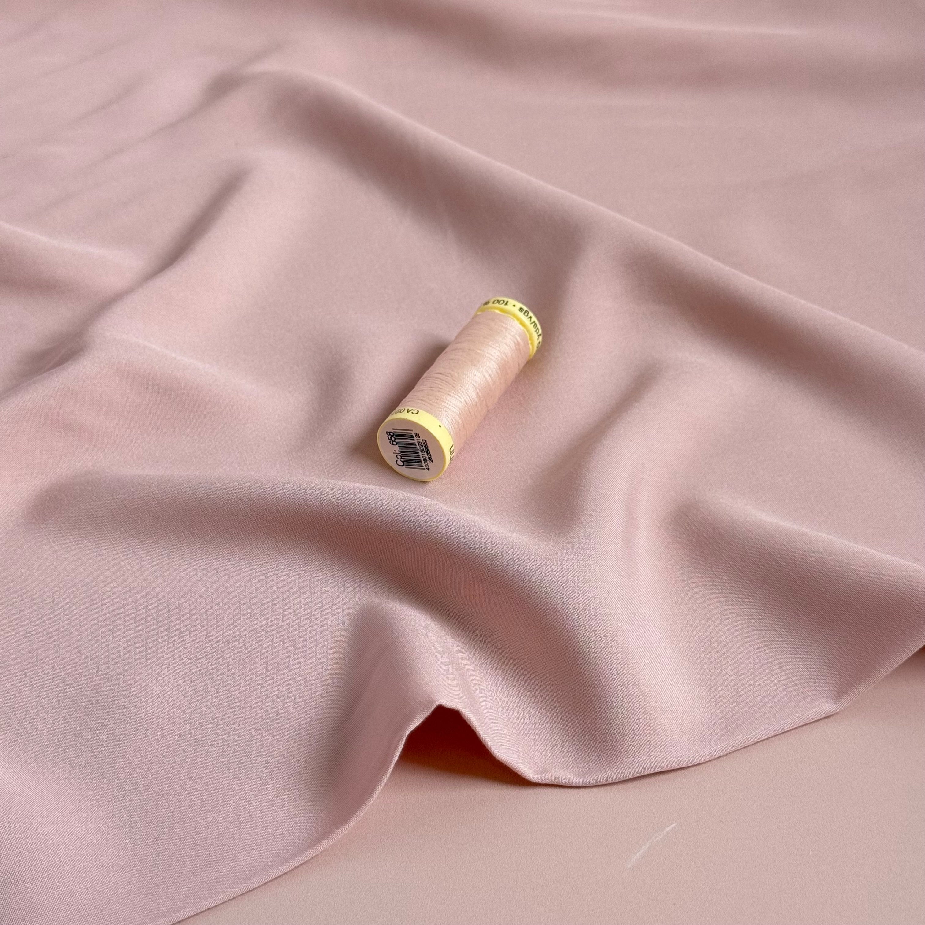 Elegance Blush Plain ECOVERO Viscose Fabric