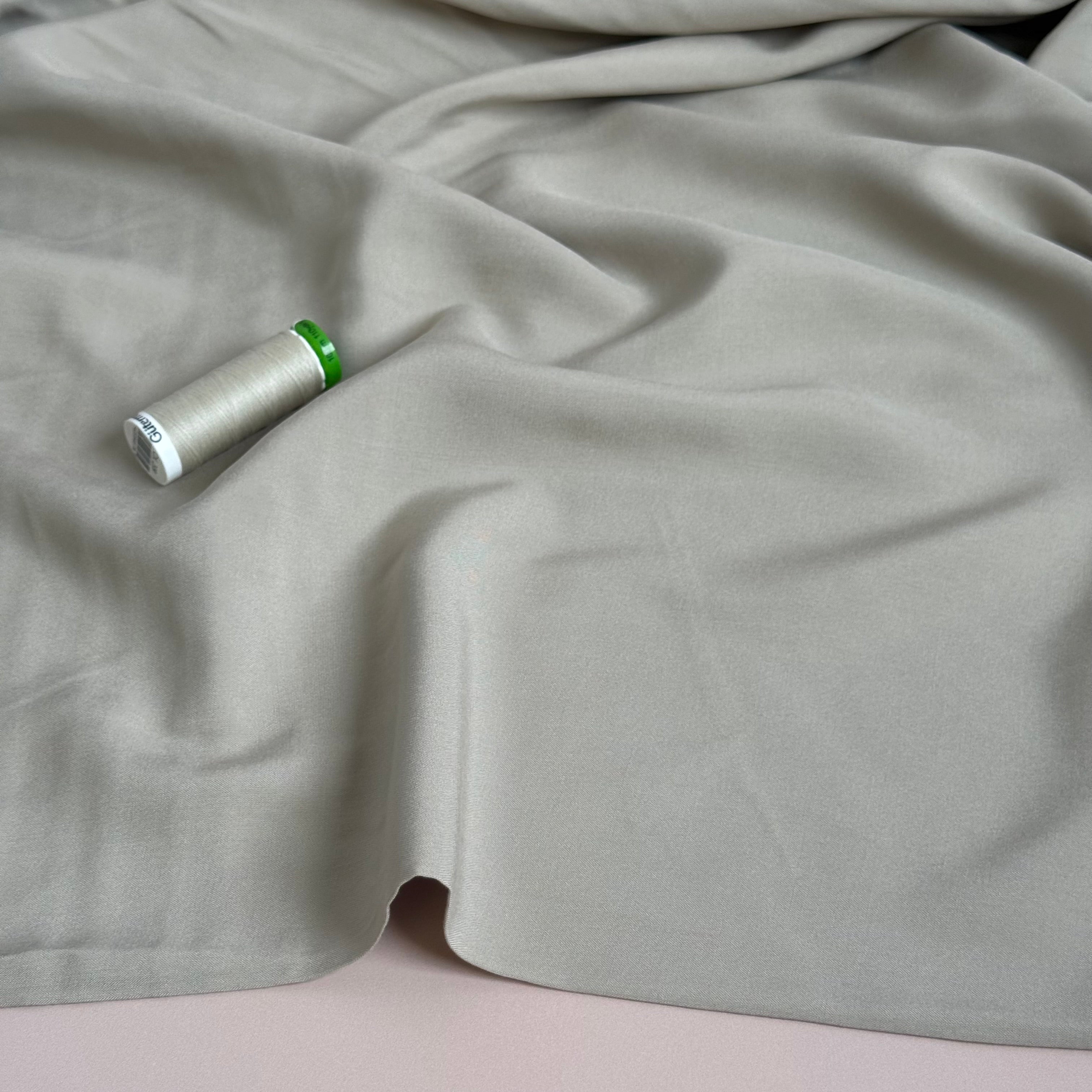 Elegance Sand Plain ECOVERO Viscose Fabric
