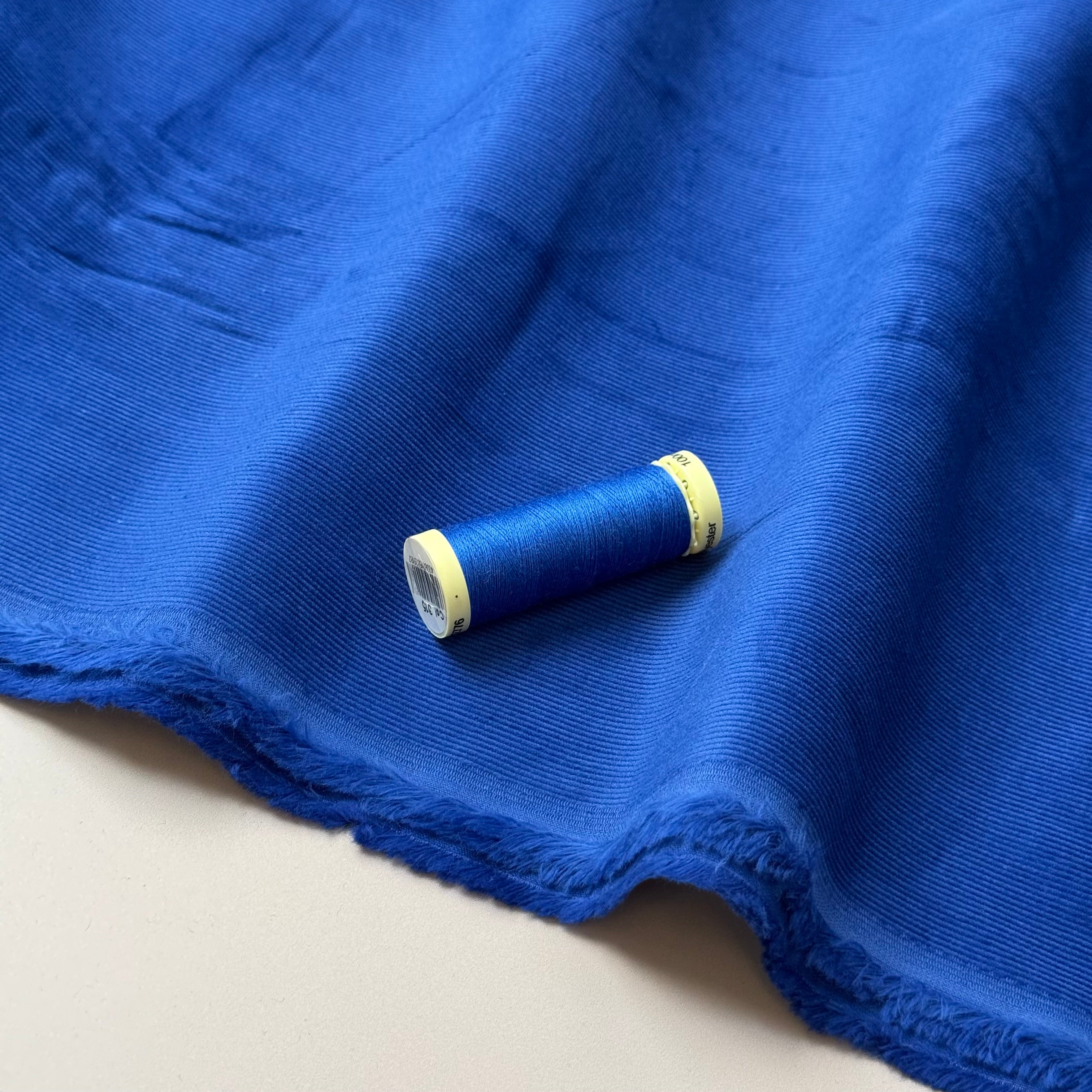 21 Wale Cotton Needlecord in Royal Blue