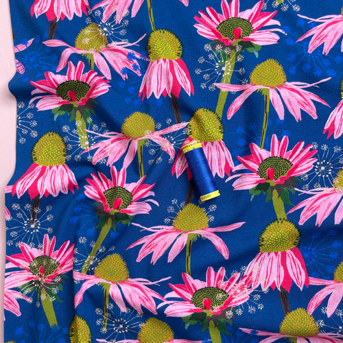 Danish Design - Autumn Flowers Cotton Jersey Fabric
