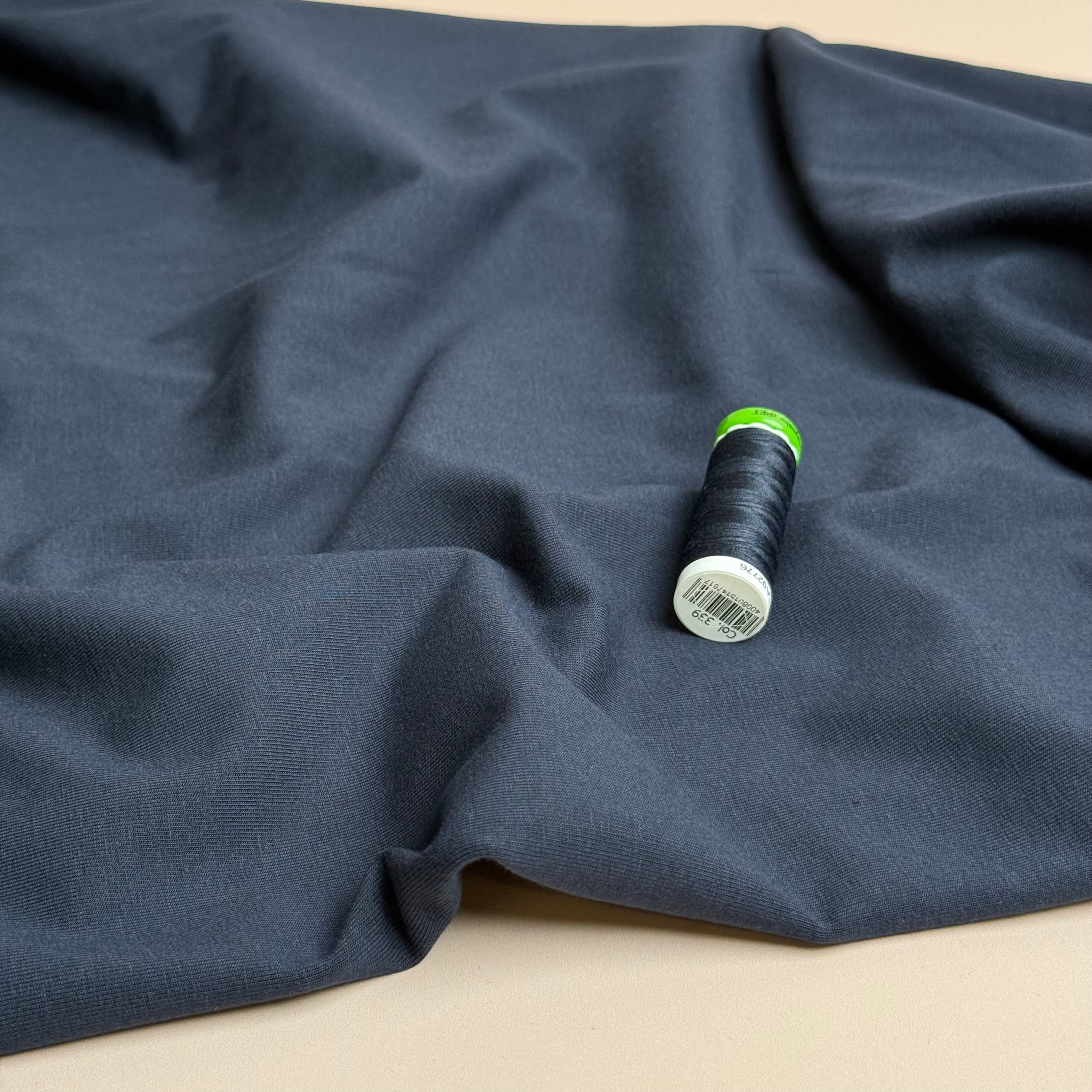 Essential Chic Navy Cotton Jersey Fabric