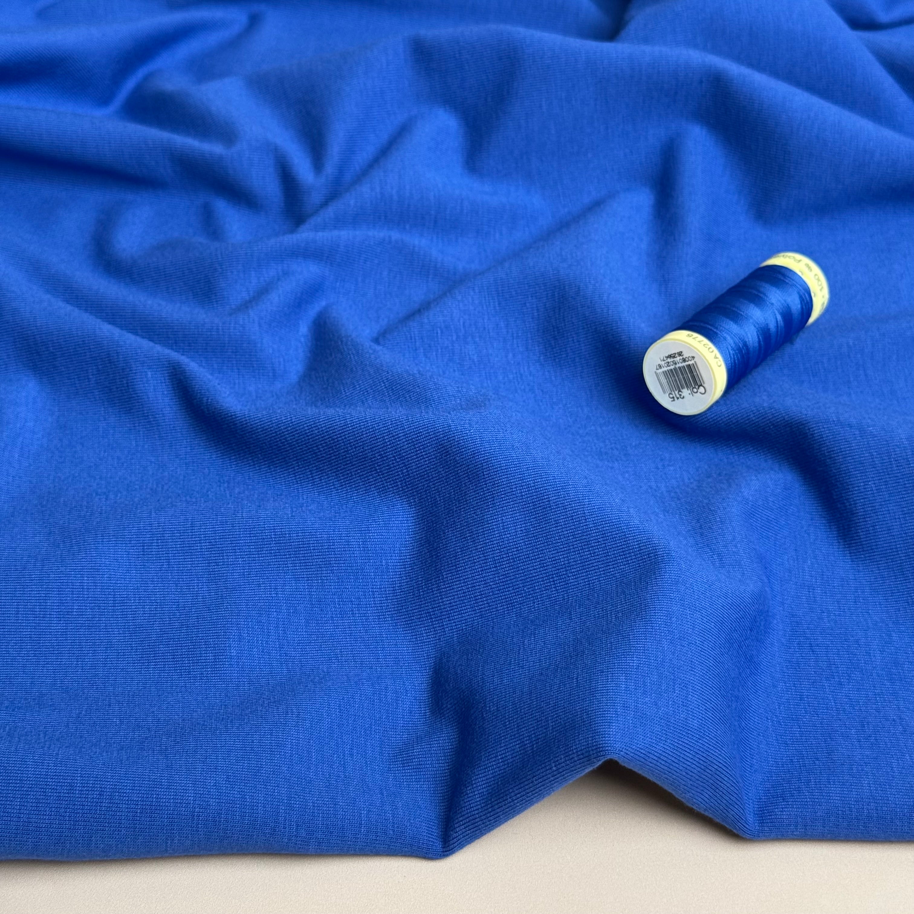 Essential Chic Cobalt Cotton Jersey Fabric