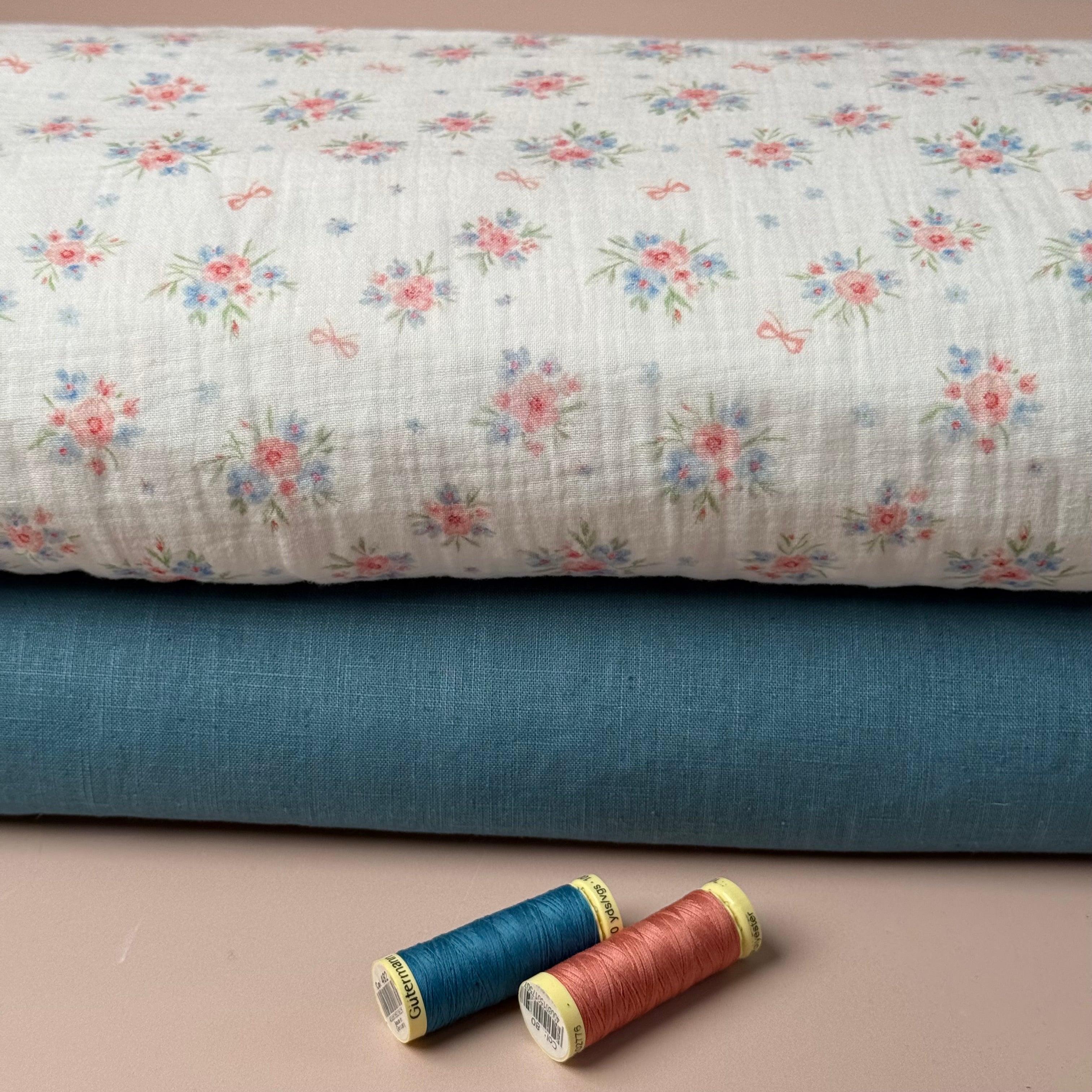 Breeze LIGHT Light Petrol - Enzyme Washed Linen Fabric