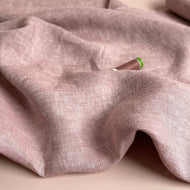 Yarn Dyed Pure Linen Fabric in Old Rose
