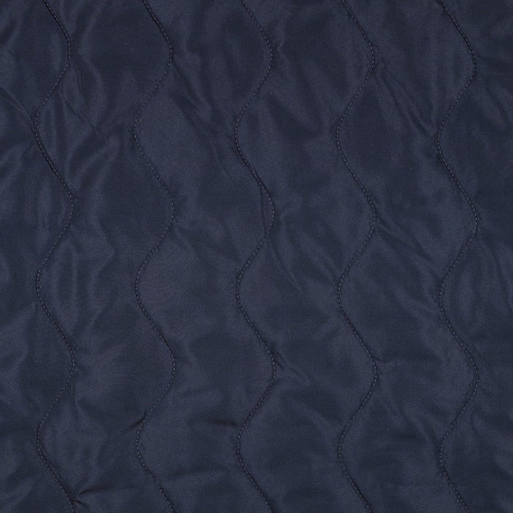 Zigzag Navy Quilted Puffer Fabric