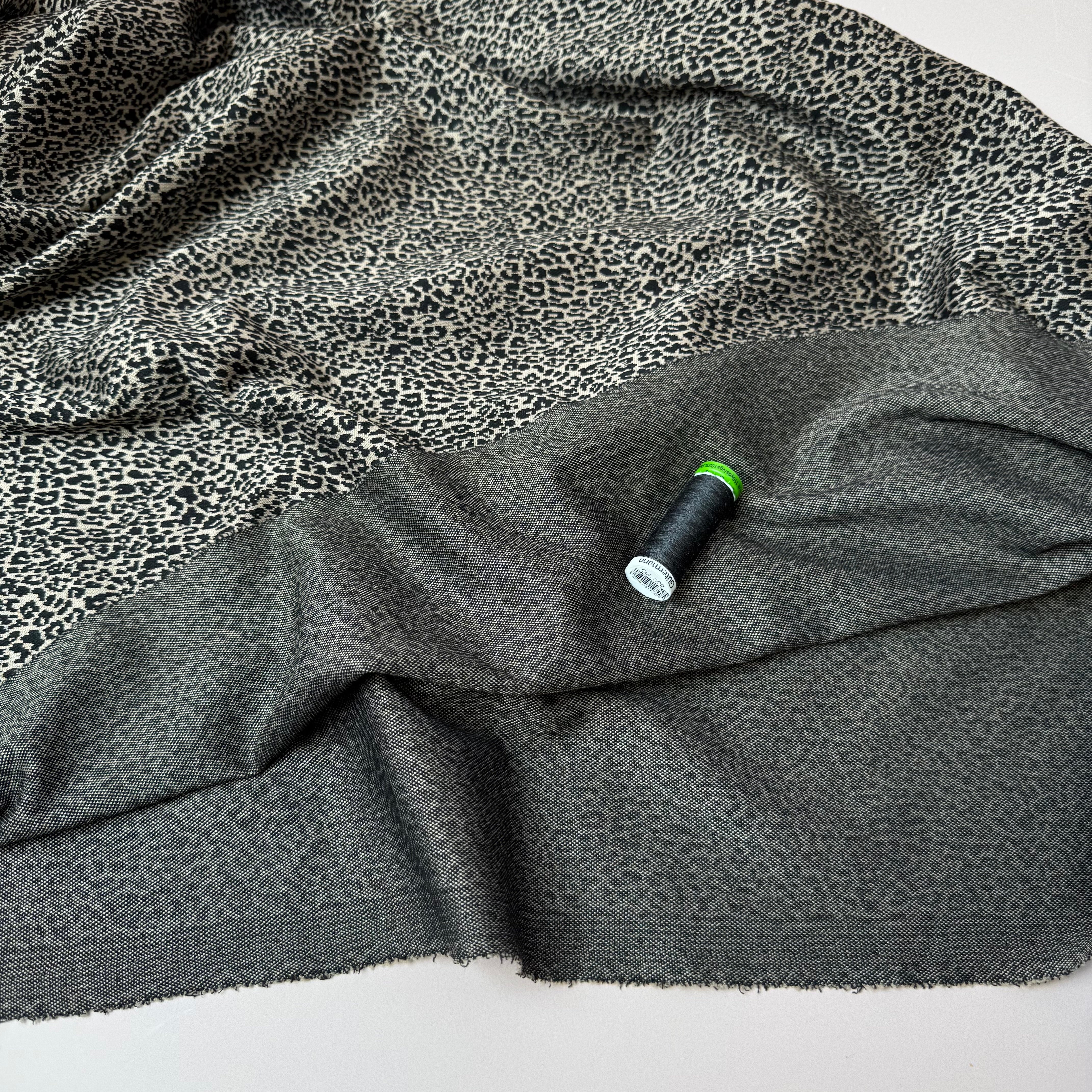 Leopard Sand Yarn Dyed Jacquard Knit