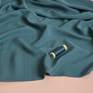 Elegance Petrol Plain ECOVERO Viscose Fabric