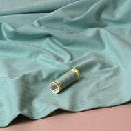 REMNANT 0.68 Metre - Essential Chic Aqua Haze Plain Cotton Jersey Fabric