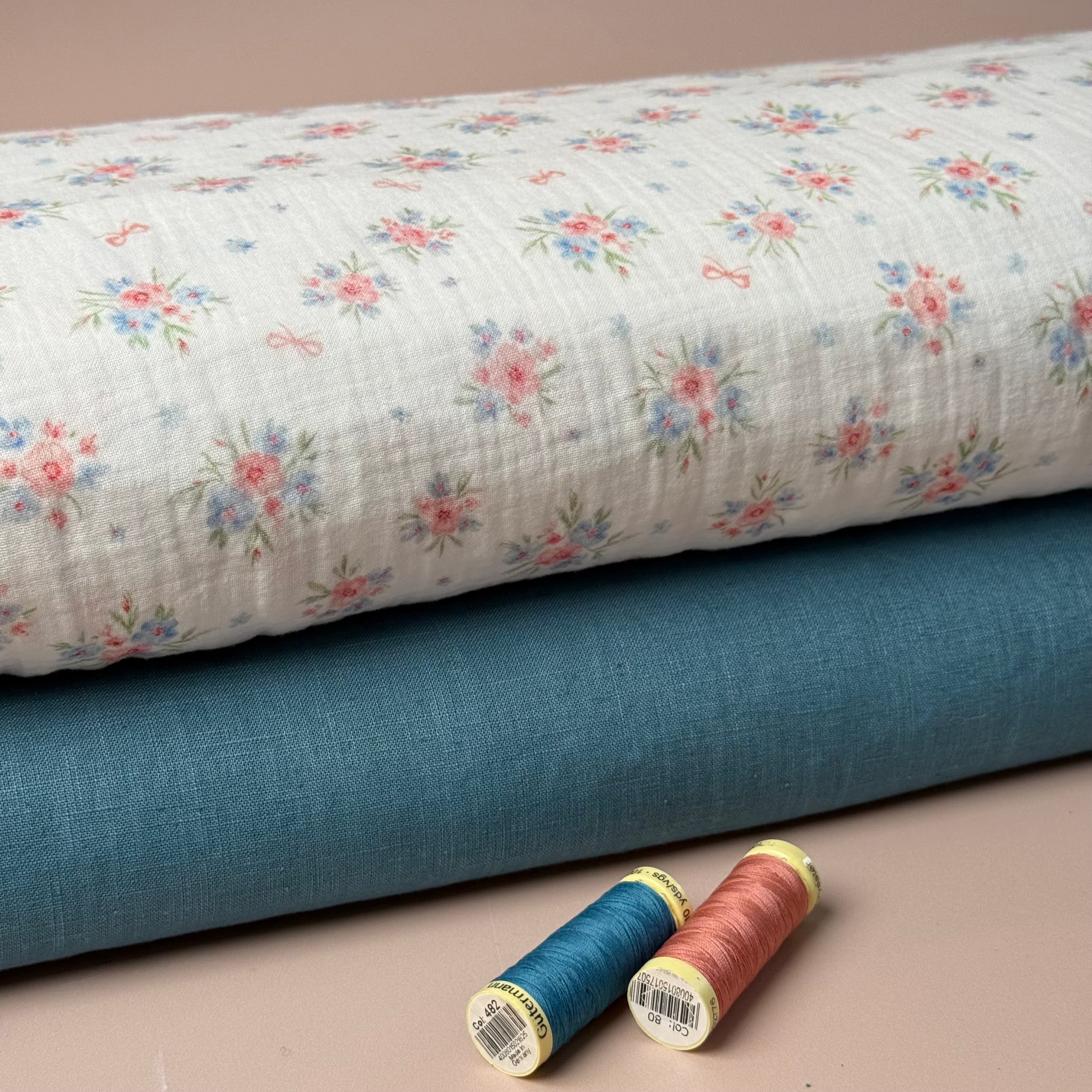 Breeze LIGHT Light Petrol - Enzyme Washed Linen Fabric