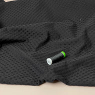 Embroidered Dots Black Cotton Broderie Anglaise Fabric