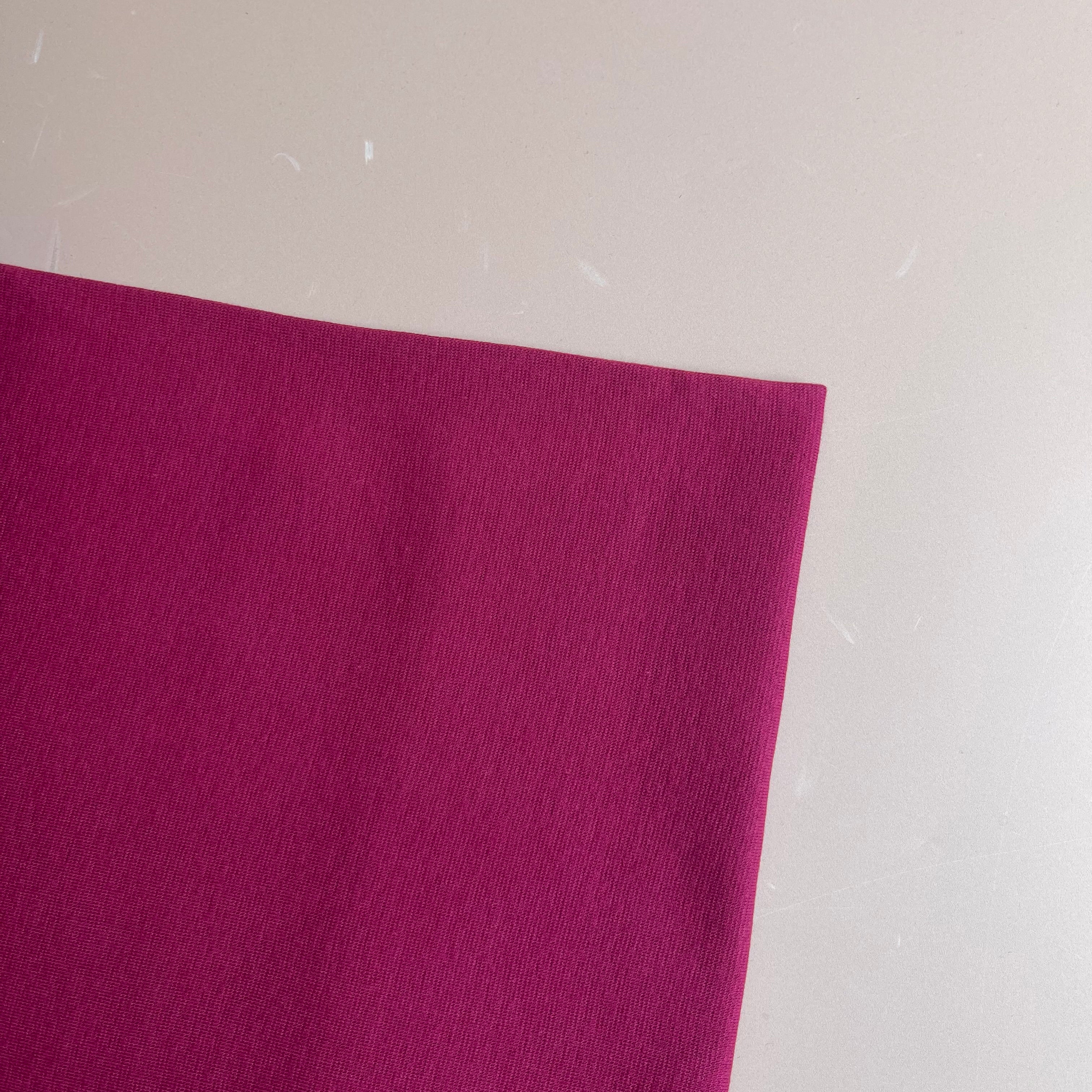 Wine Tubular Cotton Cuff Ribbing Fabric