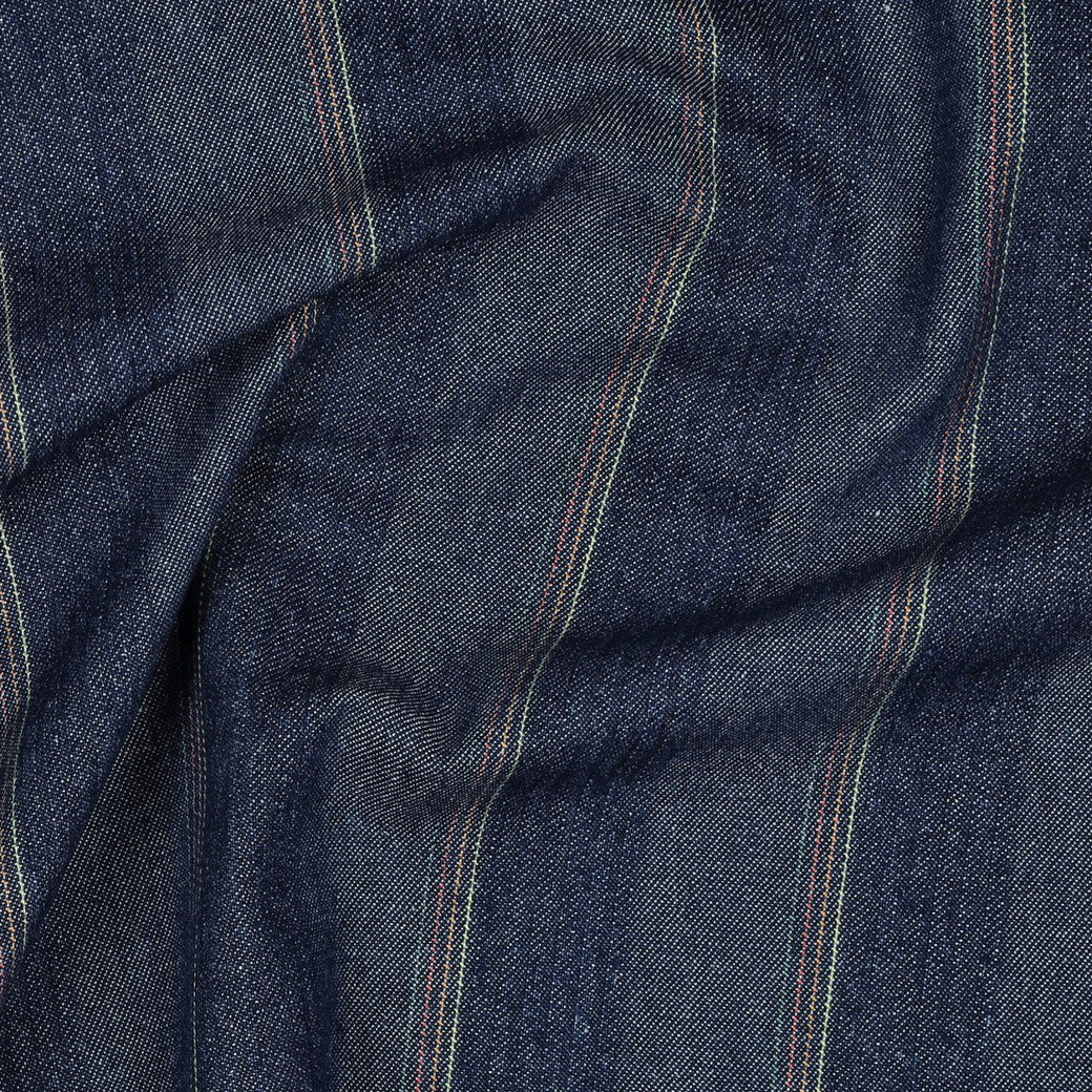 Indigo Striped Denim Fabric