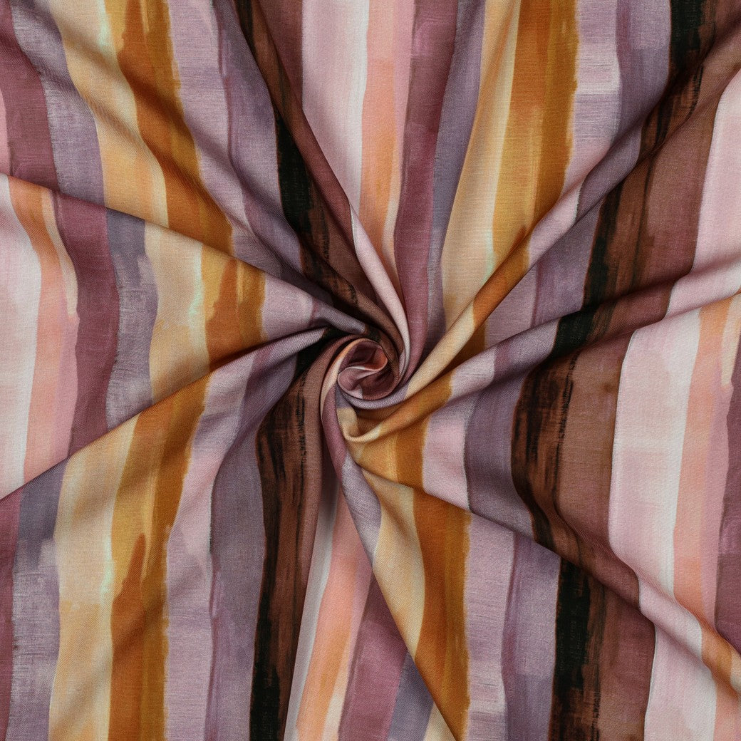 Lavender Stripes Viscose Fabric