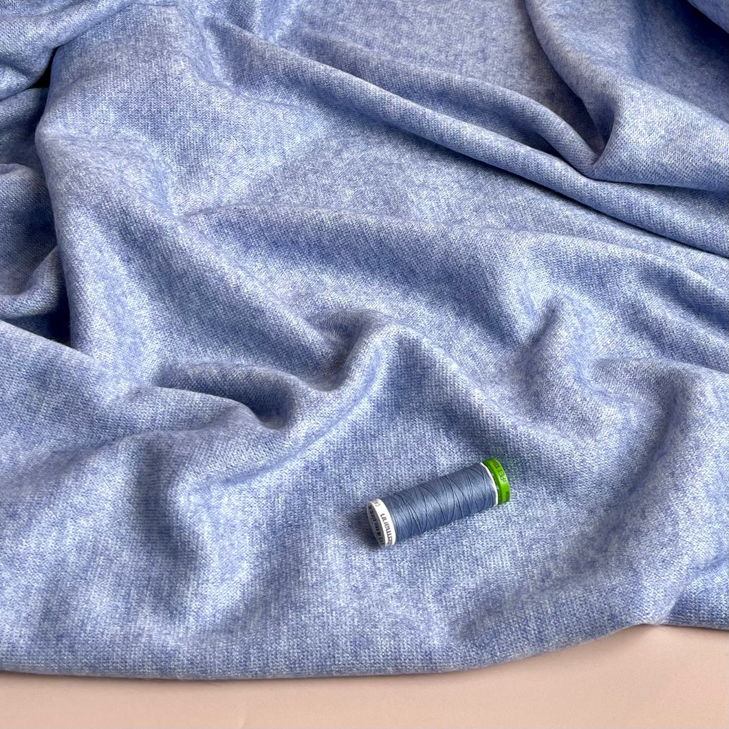Snug Viscose Blend Sweater Knit in Hydrangea Blue