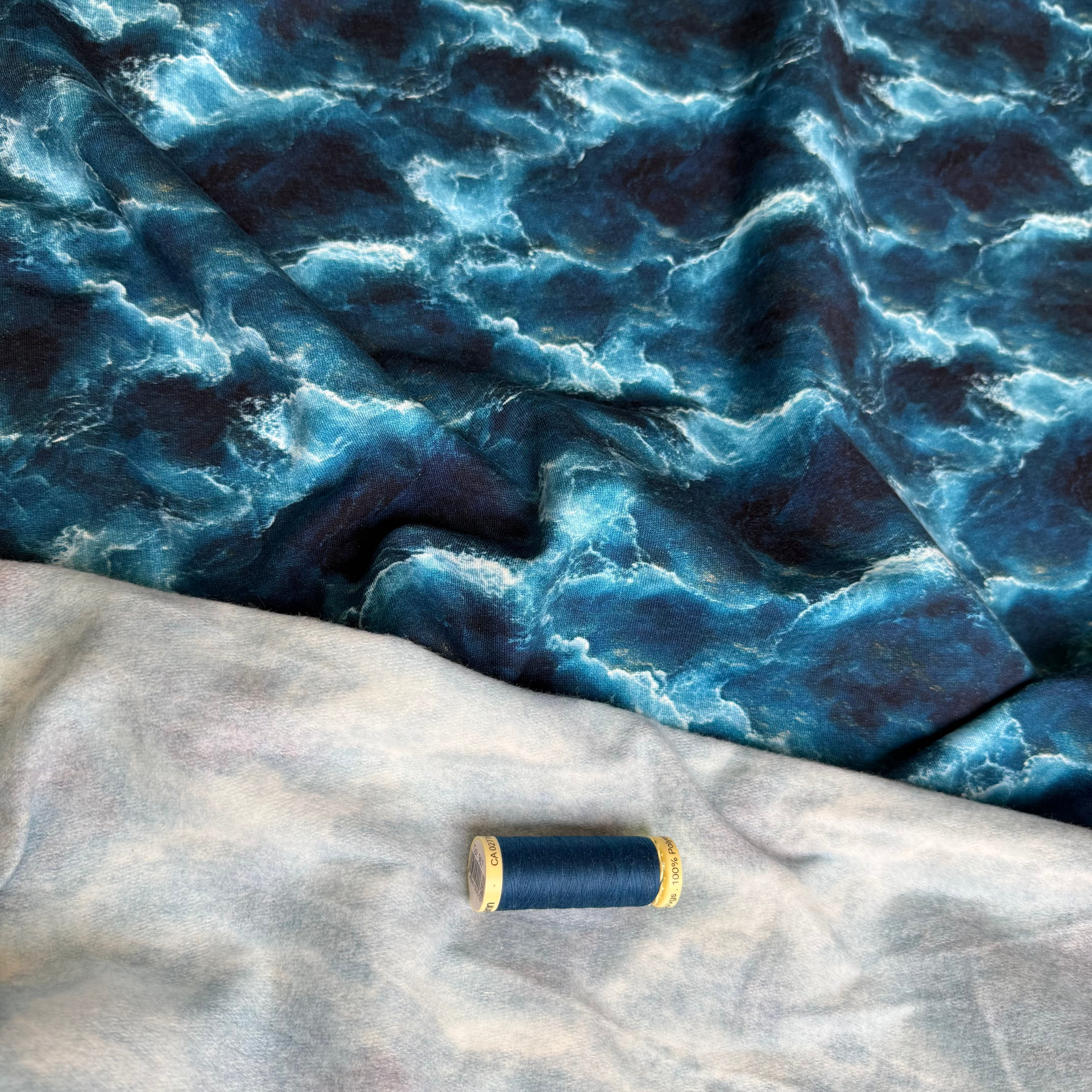 Waves & Ripples Soft Cotton Sweat-shirting Fabric