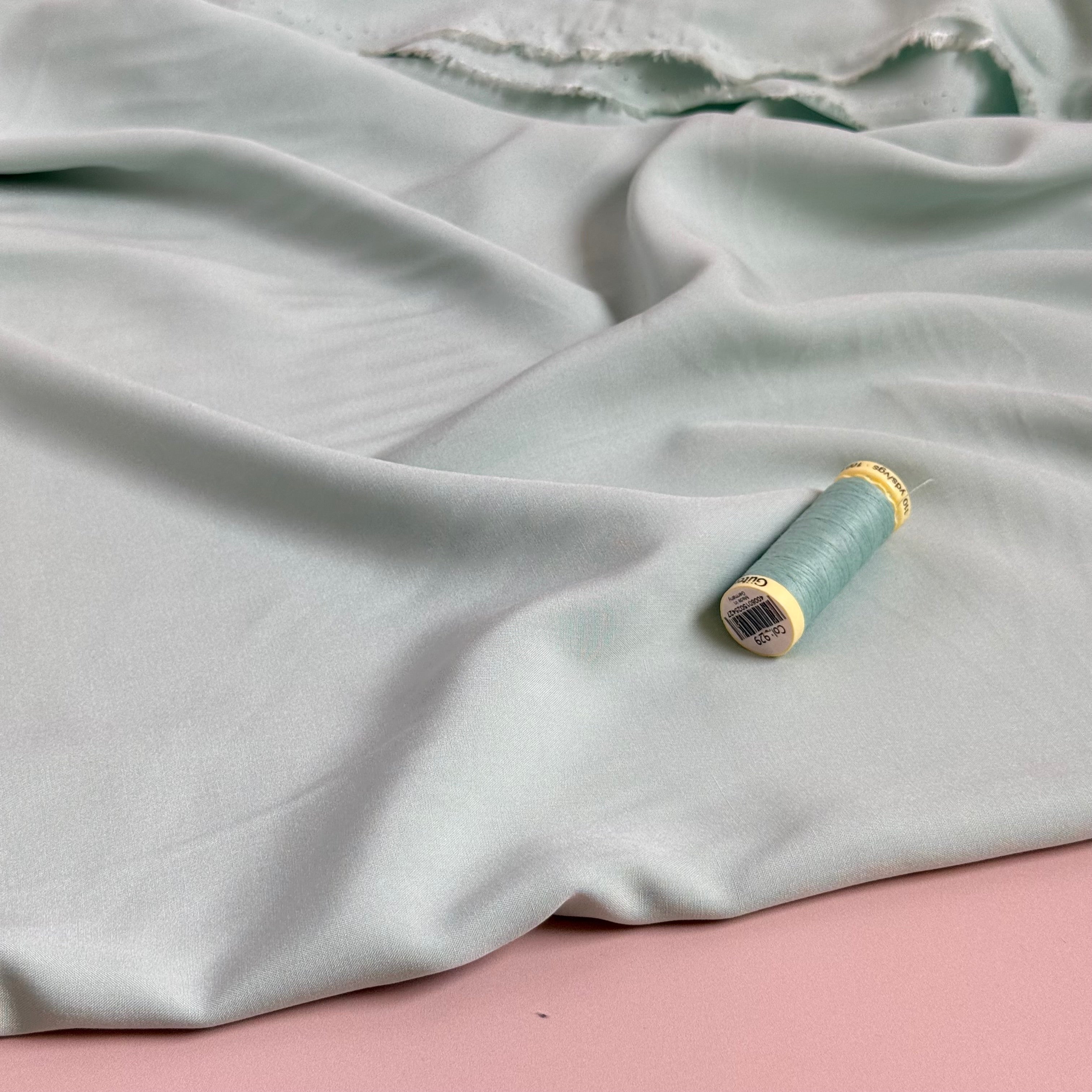 Elegance Mint Plain ECOVERO Viscose Fabric