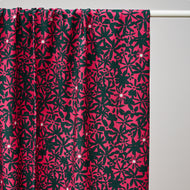 Mind The MAKER - Flowery Crimson ECOVERO™ Viscose Leia Crepe Fabric