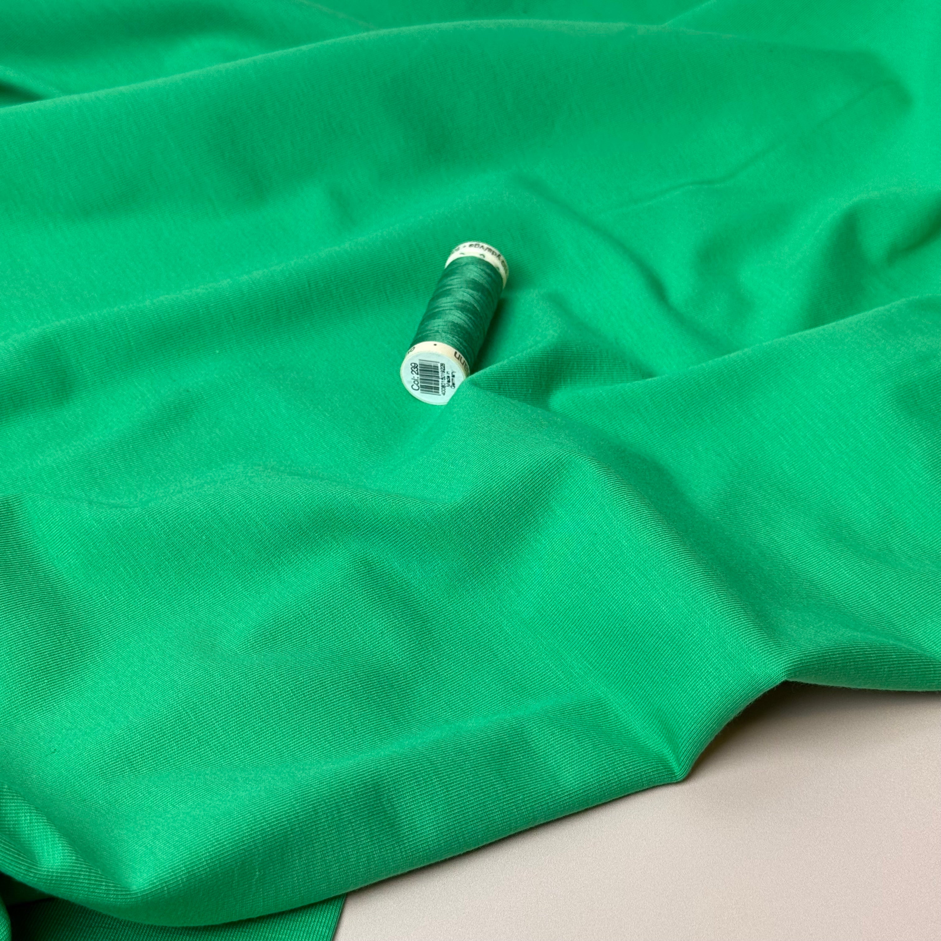 Essential Chic Fresh Green Cotton Jersey Fabric