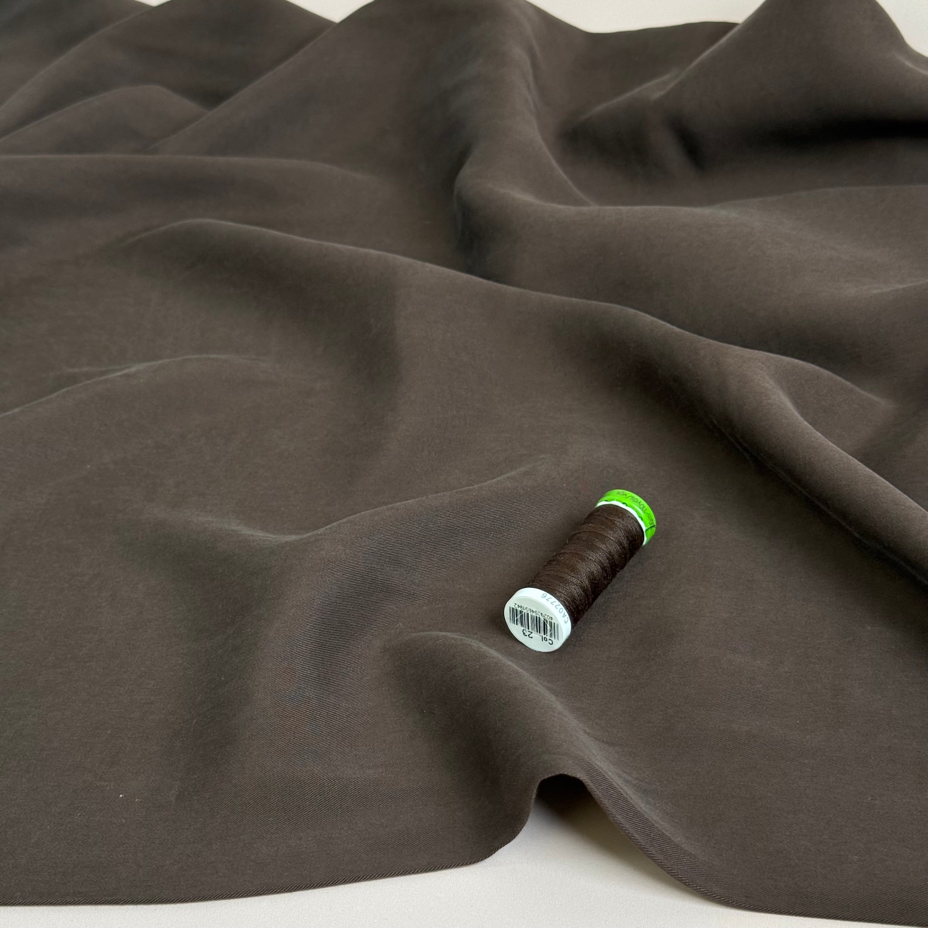 Lush in Brown TENCEL™ Lyocell Sandwashed Twill