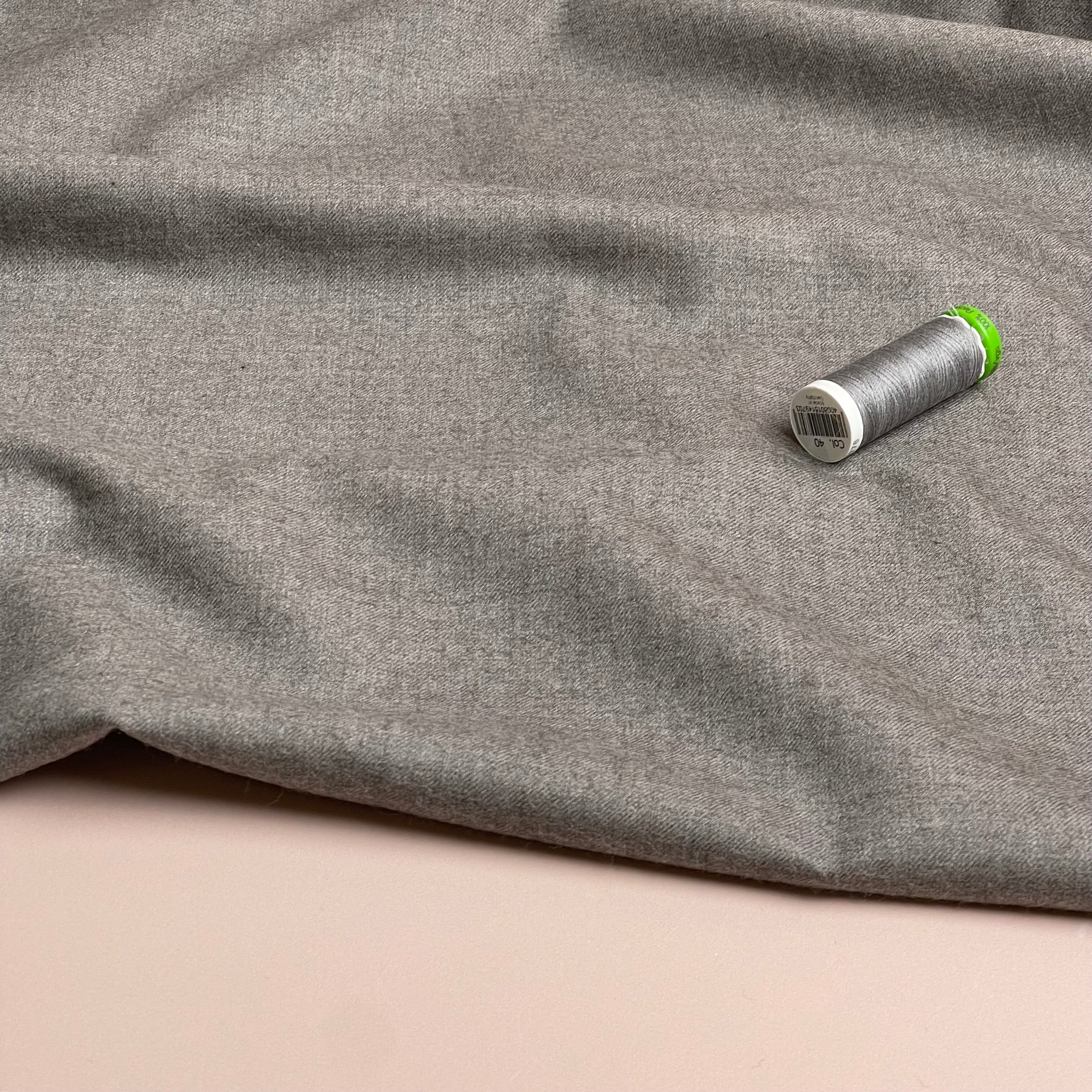Deadstock Plain Beige Pure Wool Suiting Fabric