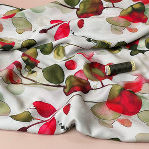 Light & Lush - Eucalyptus Leaves Viscose Twill Fabric