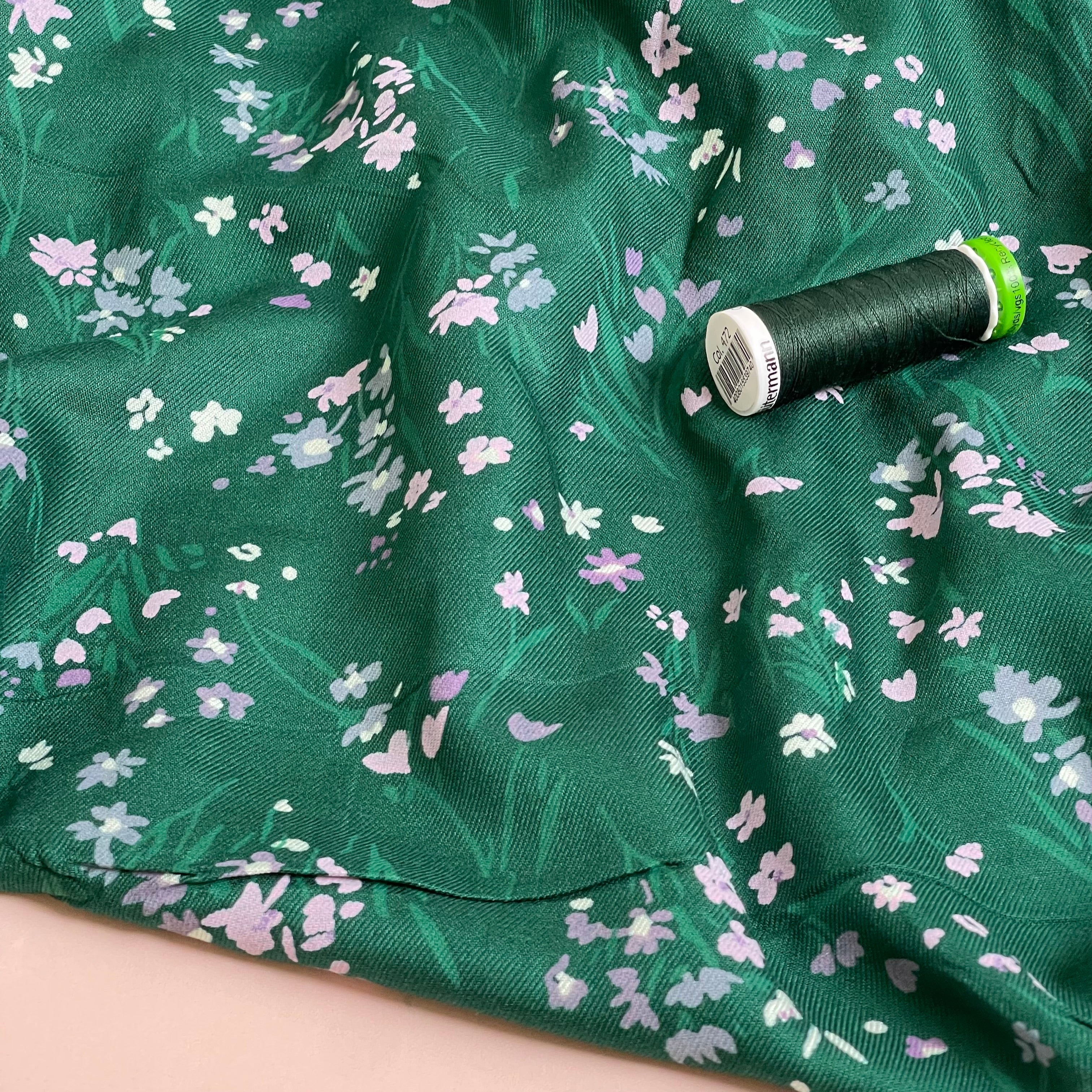 Ex-Designer Deadstock - Woodland Walk Viscose Twill Fabric