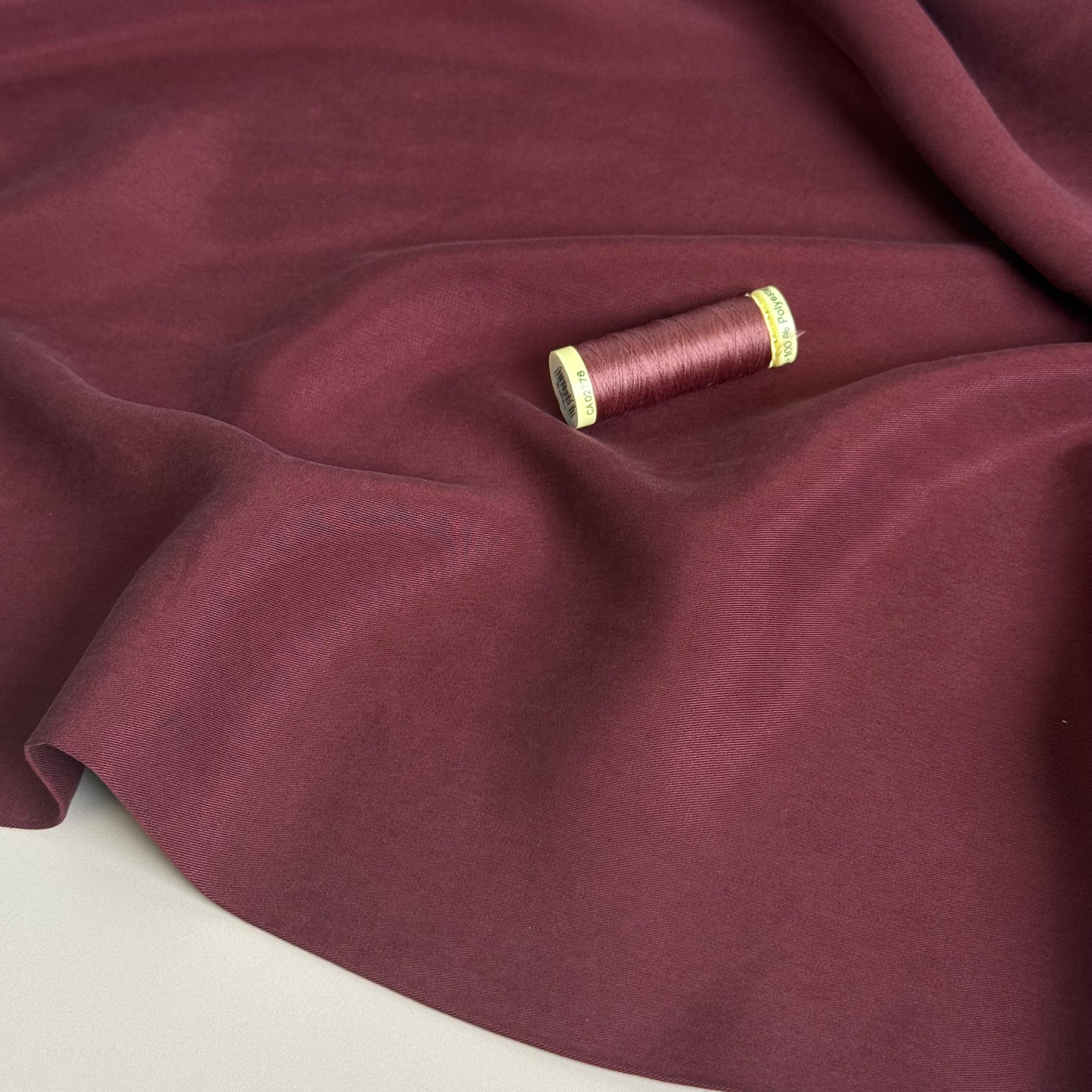 Lush in Budgundy TENCEL™ Lyocell Sandwashed Twill