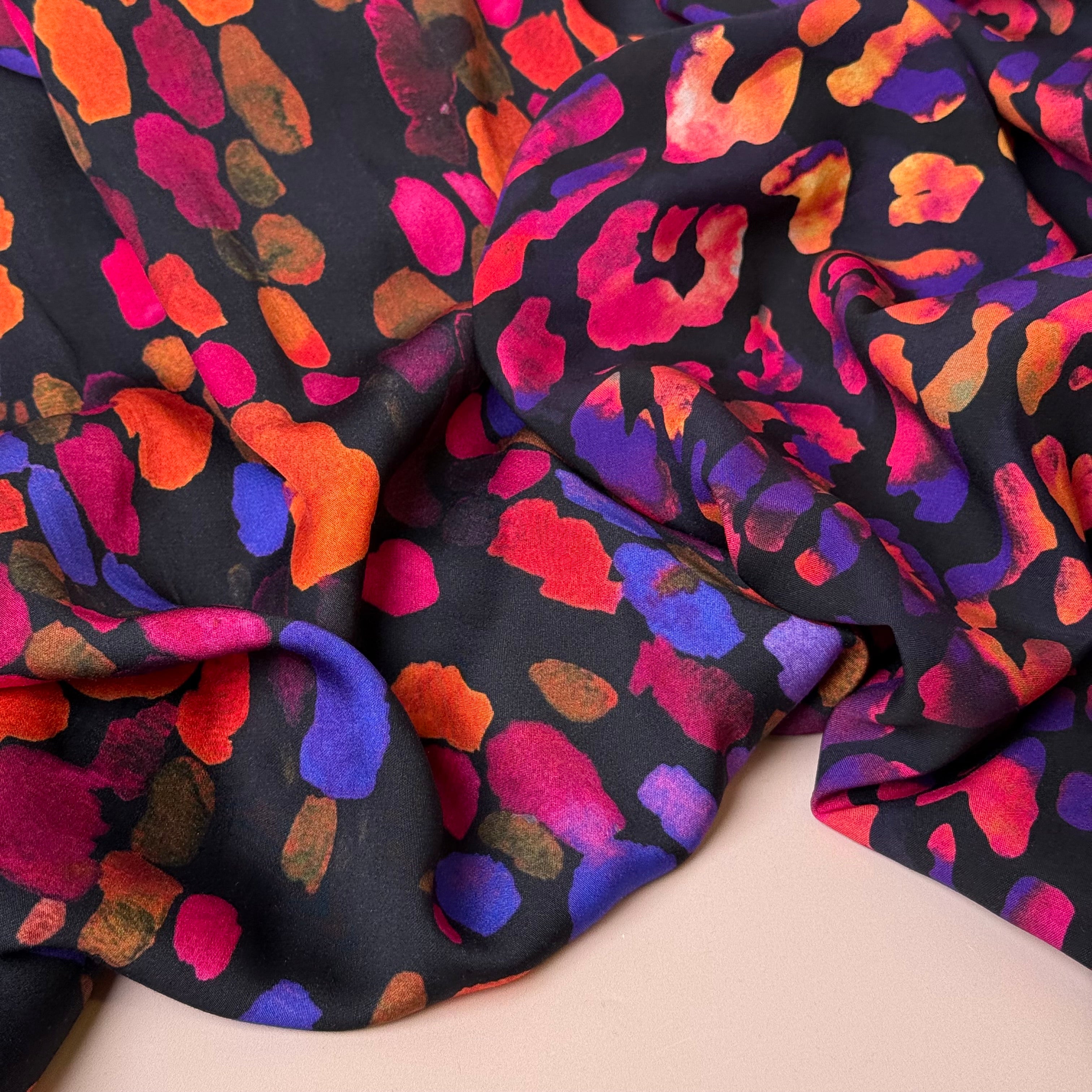 Festive Glow Viscose Sateen Fabric