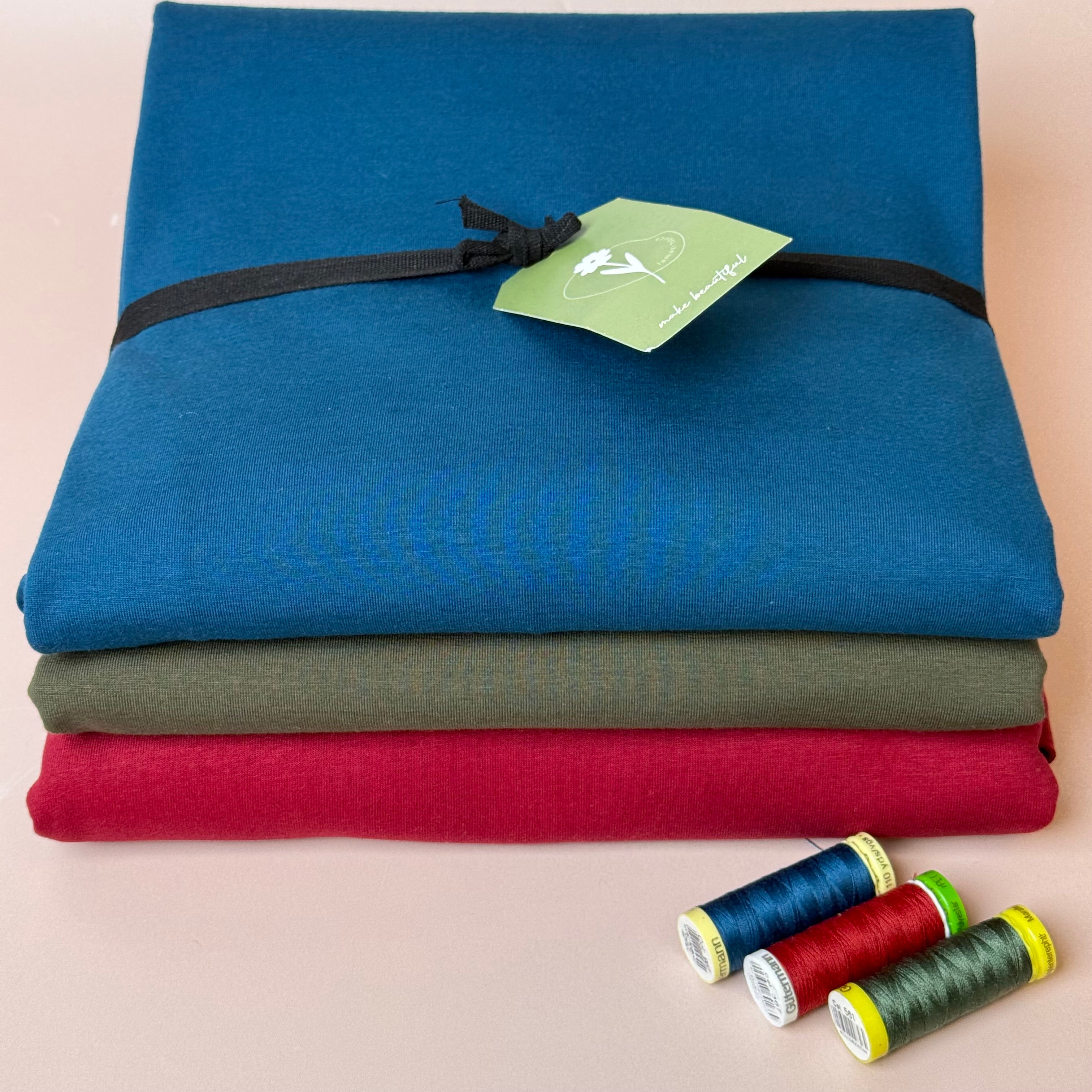 Colour Bundles - Jewel Toned Essential Chic Cotton Jersey & Sweat-shirting Fabrics