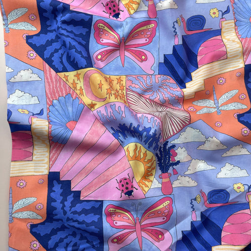 Nerida Hansen - Little Creatures on Fine Cotton Poplin Fabric