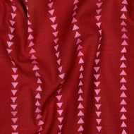Boho Triangles Red Yarn Dyed Cotton Jacquard