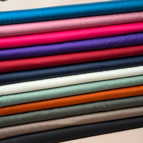 Plain Cotton Sateen Fabric in Various Colours