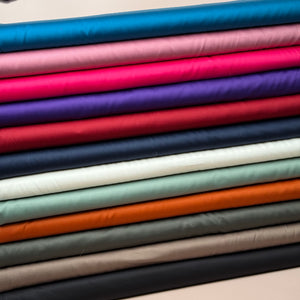 Plain Cotton Sateen Fabric in Various Colours