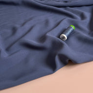 Elegance Denim Blue Plain ECOVERO Viscose Fabric