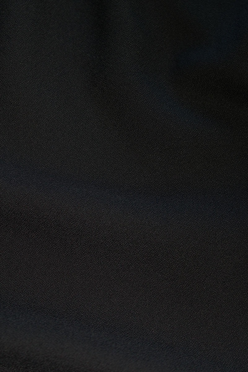 Églantine & Zoé - Liquorice Black Viscose Crepe Fabric