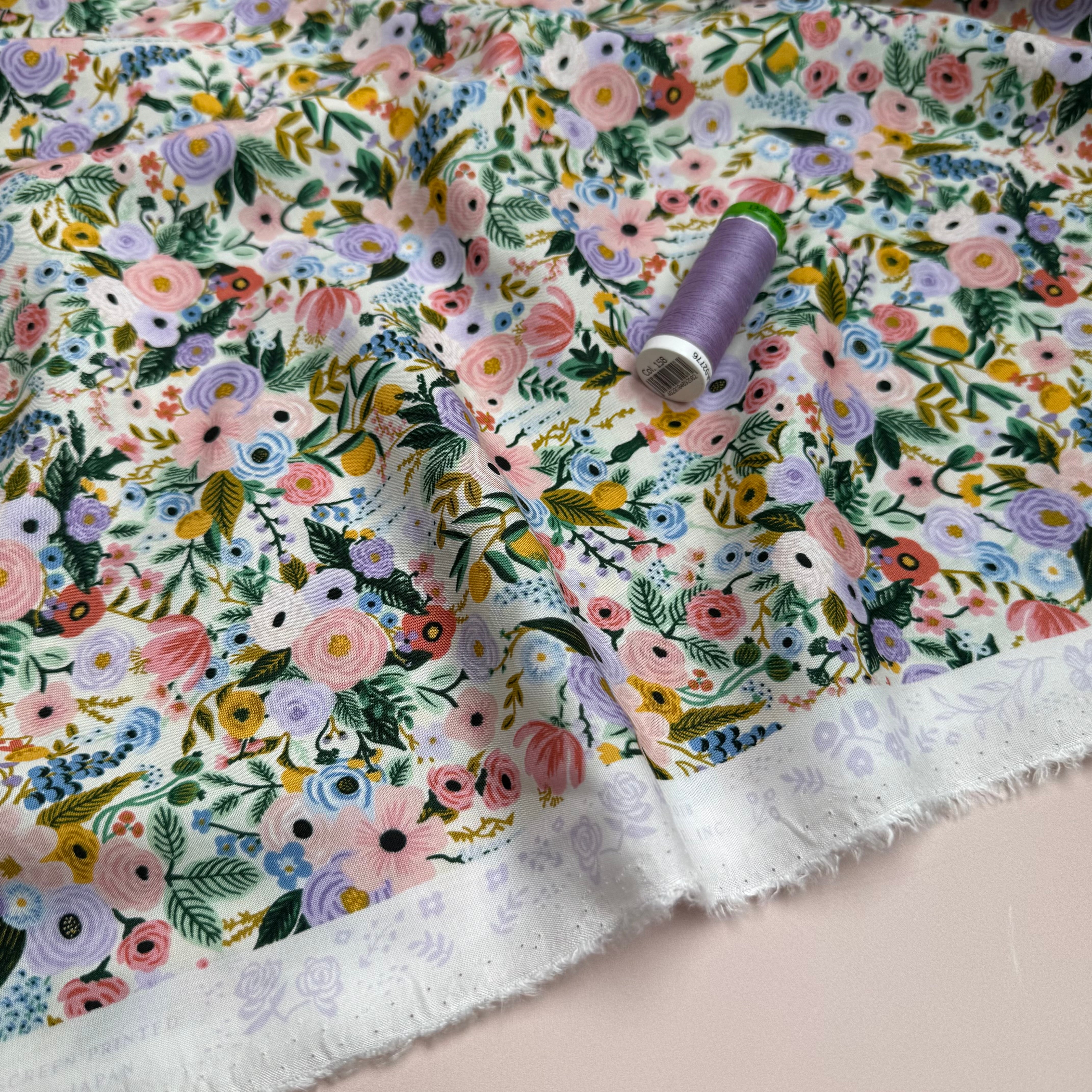 Rifle Paper Co -  Petite Garden Party in Ivory Rayon Fabric