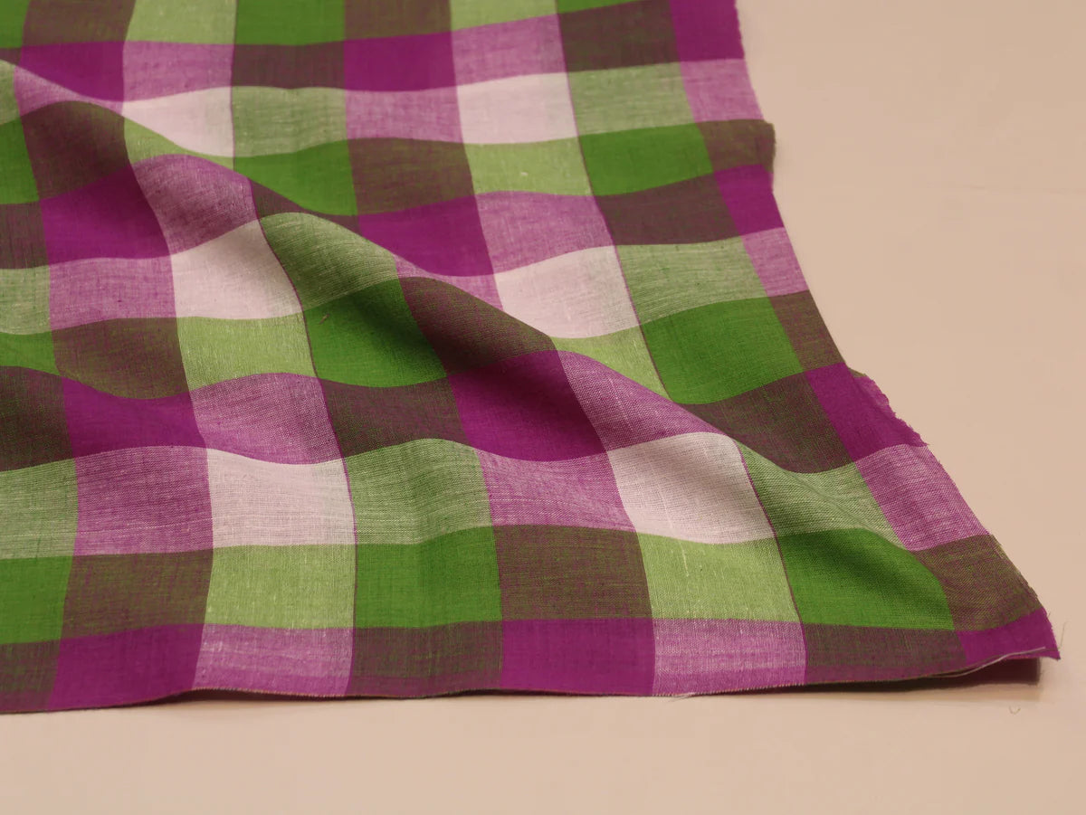 Cacti Pure Cotton Handloom Madras Check