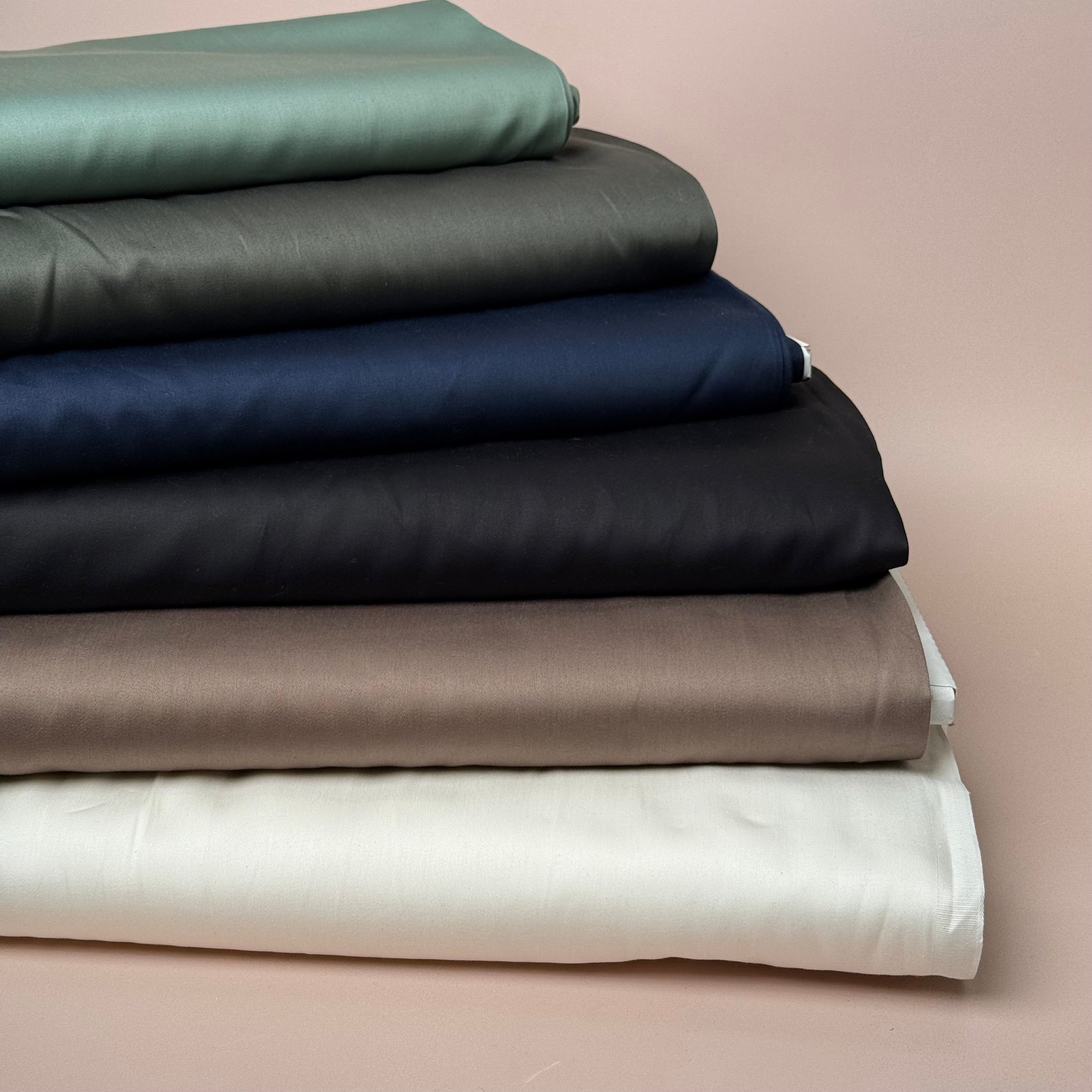 Plain Cotton Sateen Fabric in Various Colours